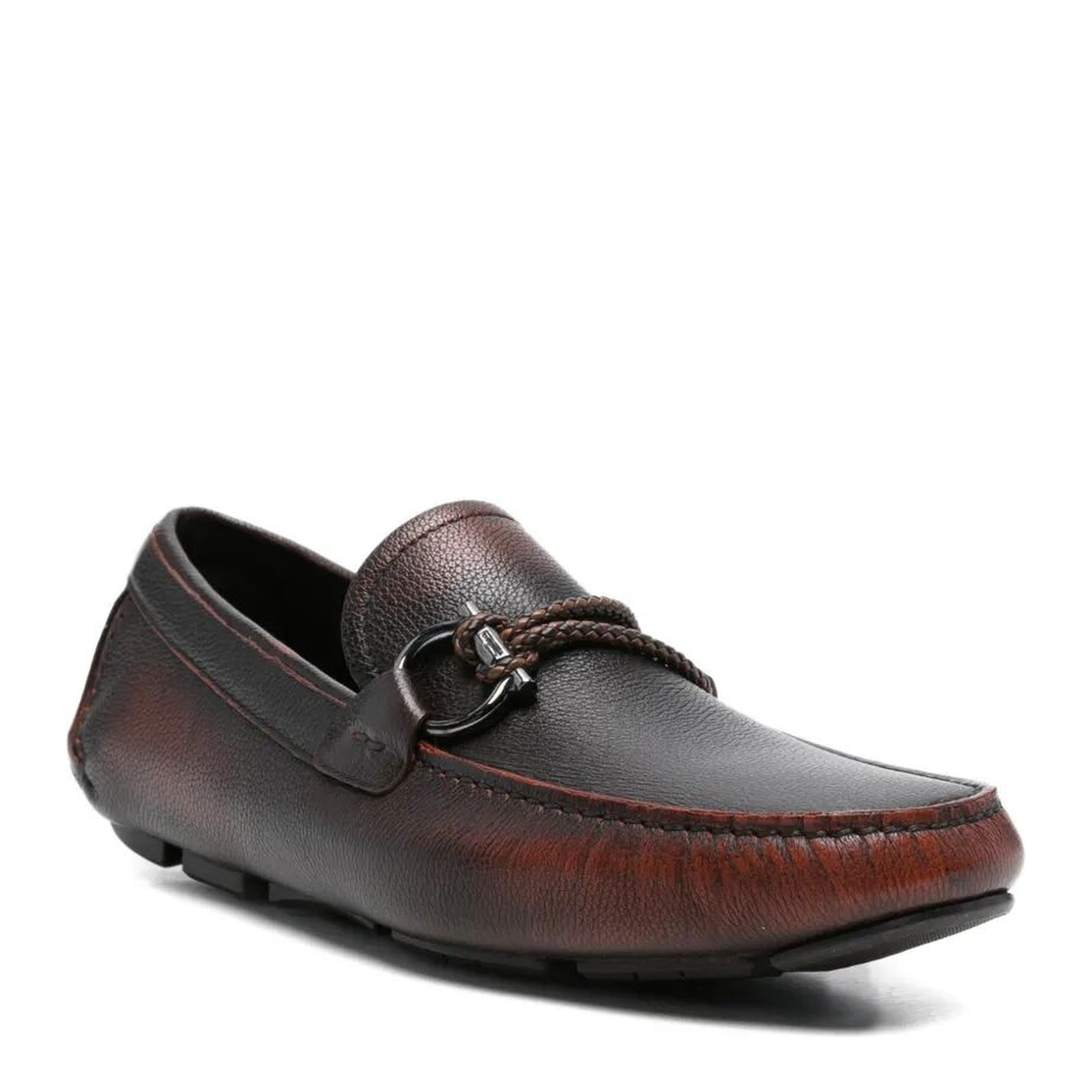 MAYFEYR - Ferragamo - Sfumato Leather Driver Loafers - 02B7960789639