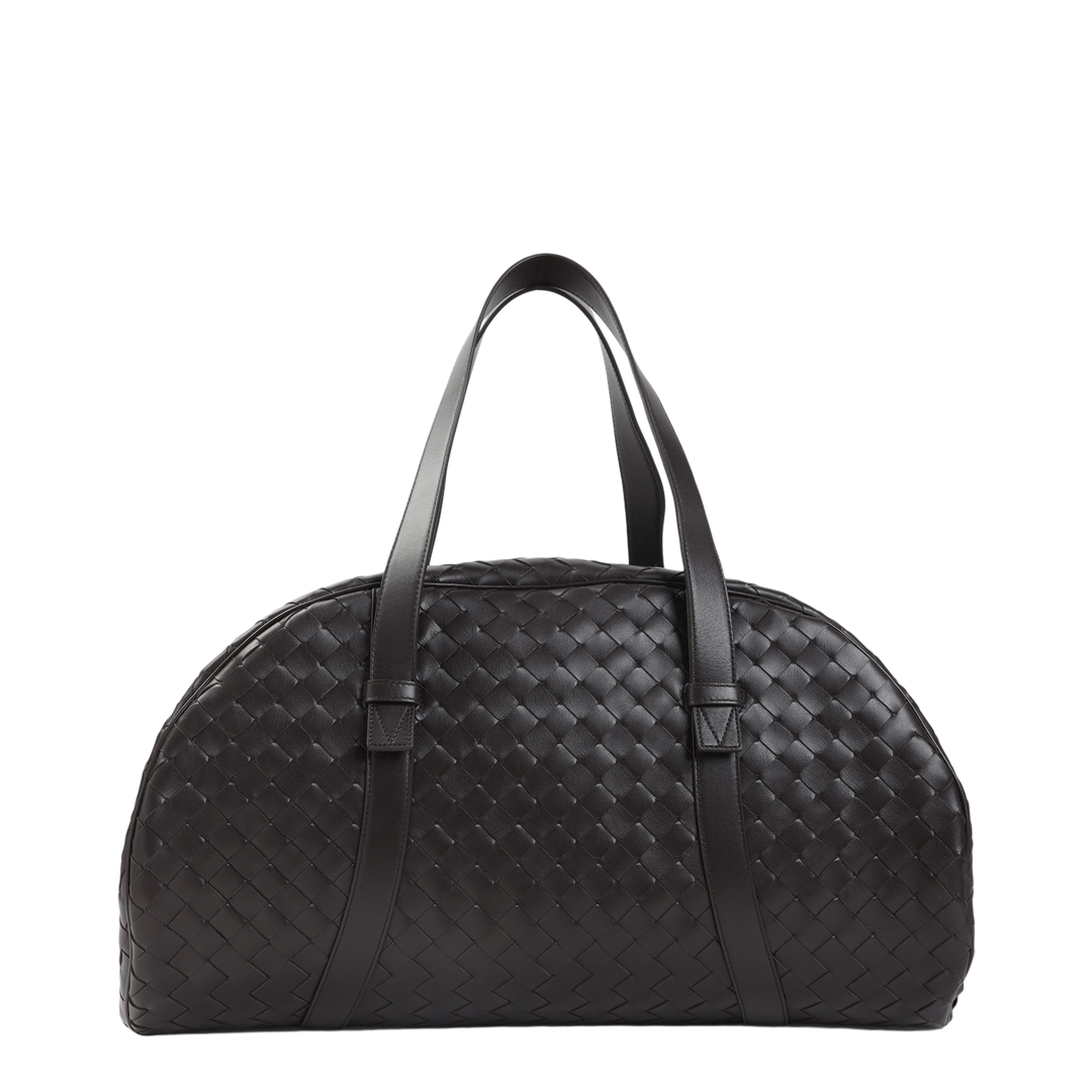 Intrecciato Leather Duffel Bags - Black