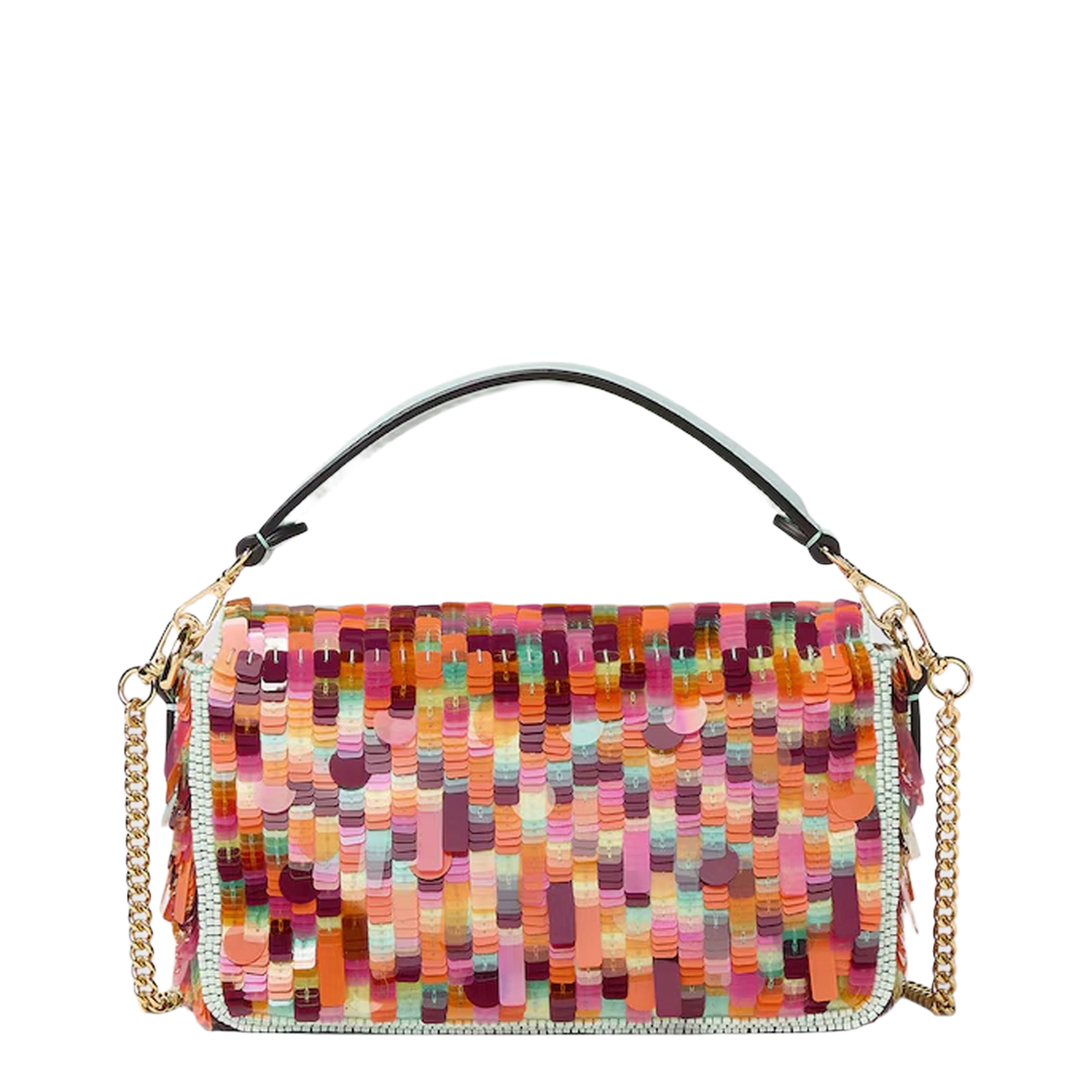 MAYFEYR - Fendi - Mini Baguette Bag In Multicoloured Sequins - 8BS017AY5IF1X2F