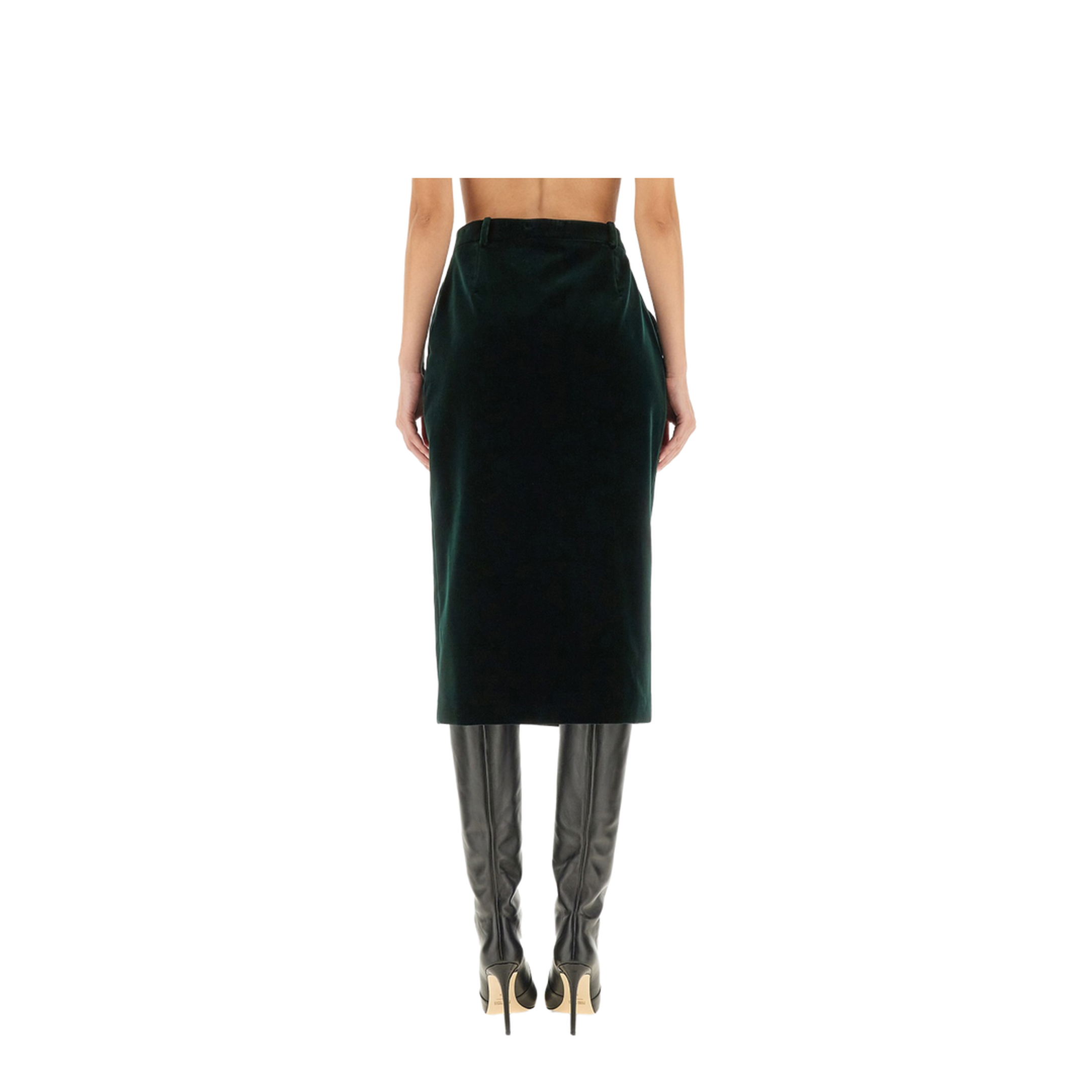 Velvet Crossover Midi Skirt