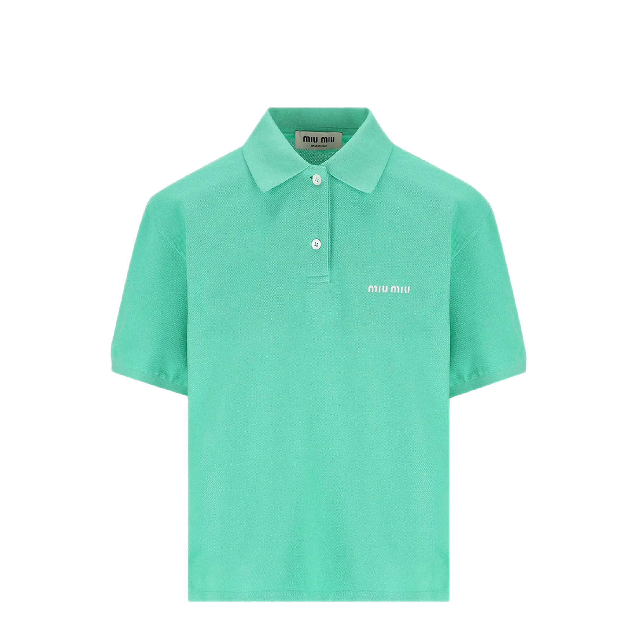 MAYFEYR - MIUMIU - Cotton Piqué Polo Shirt - MJN535SOOO14RWF0223