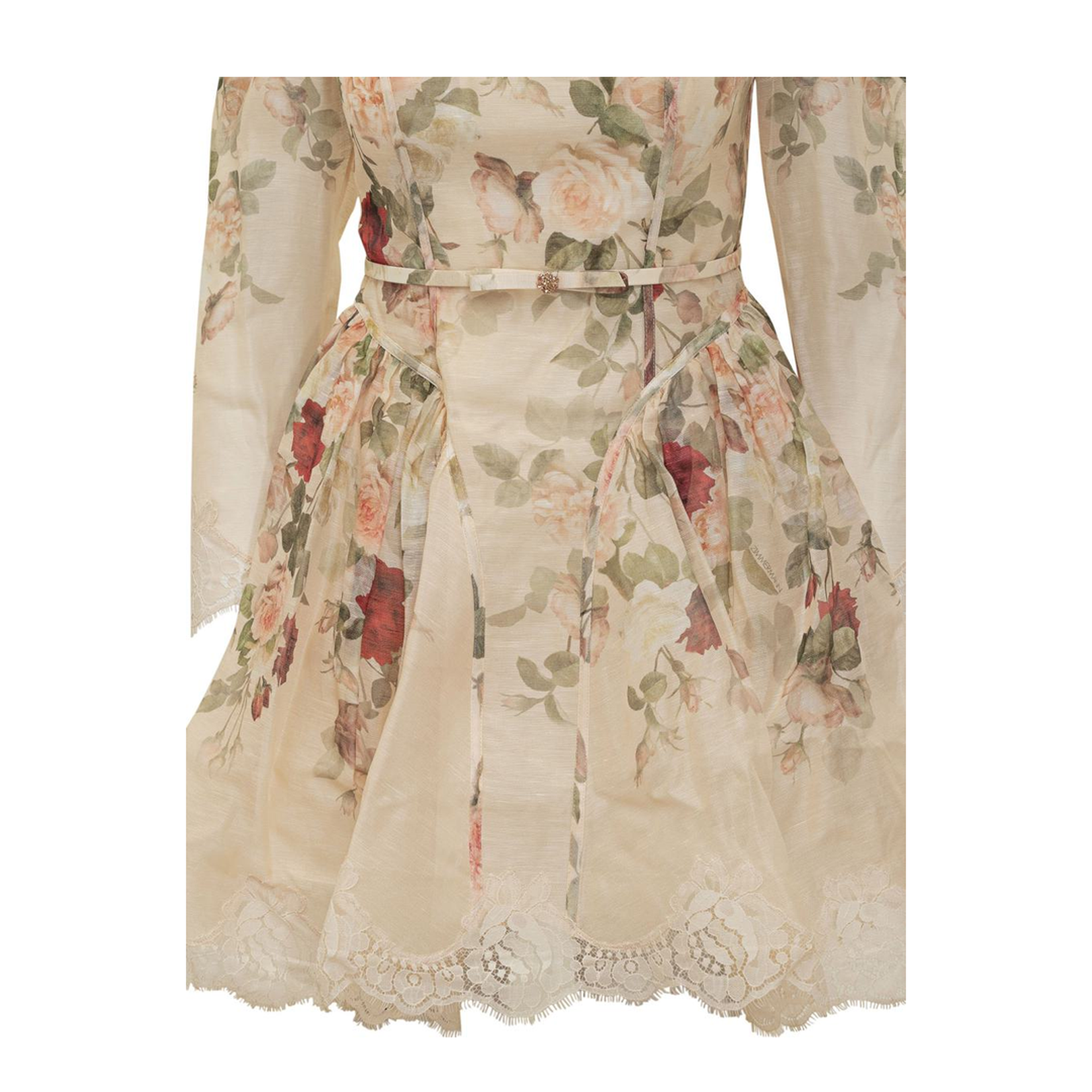 Short Floral Silk Dress