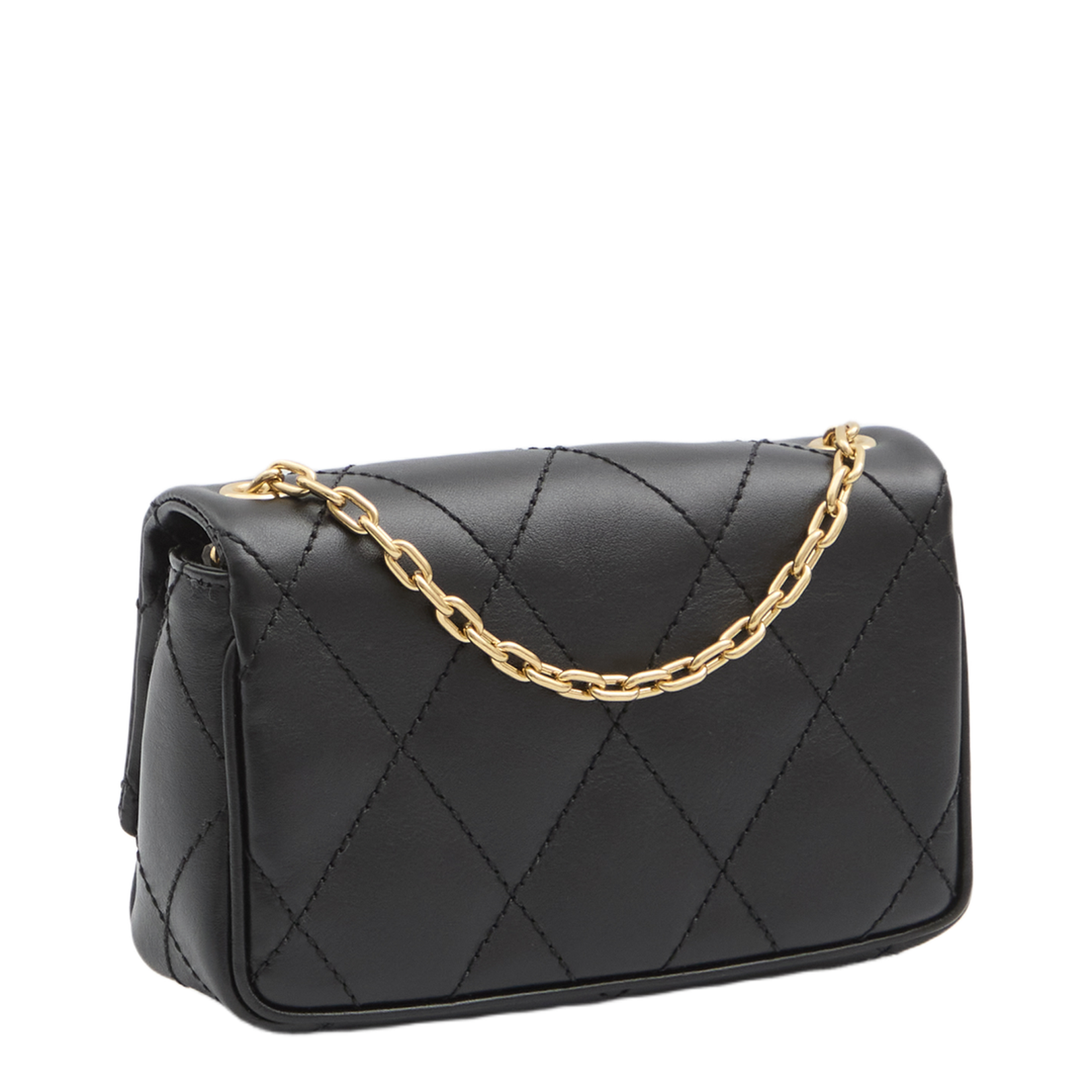 Quilted Black Calfskin Leather Clutch