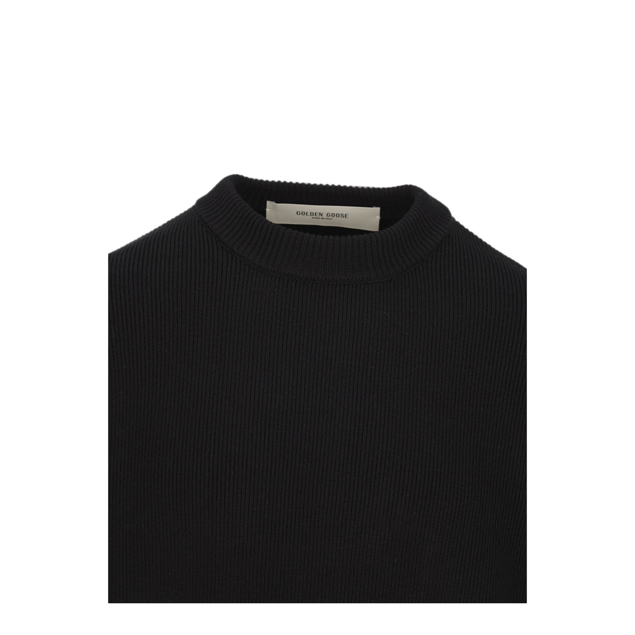 MAYFEYR - Golden Goose - Black Ribbed Knit Sweater - GMP00841P00197290100
