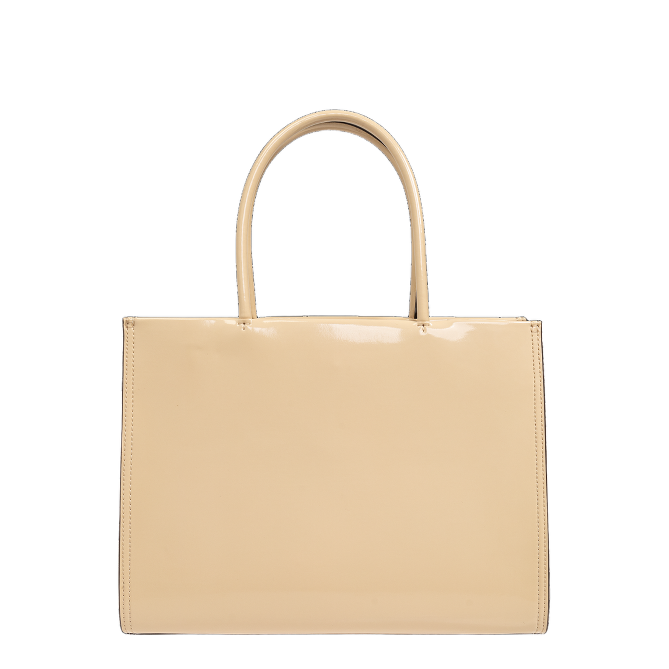 Cream Synthetic Leather Ella Bio Small Shopping Bag