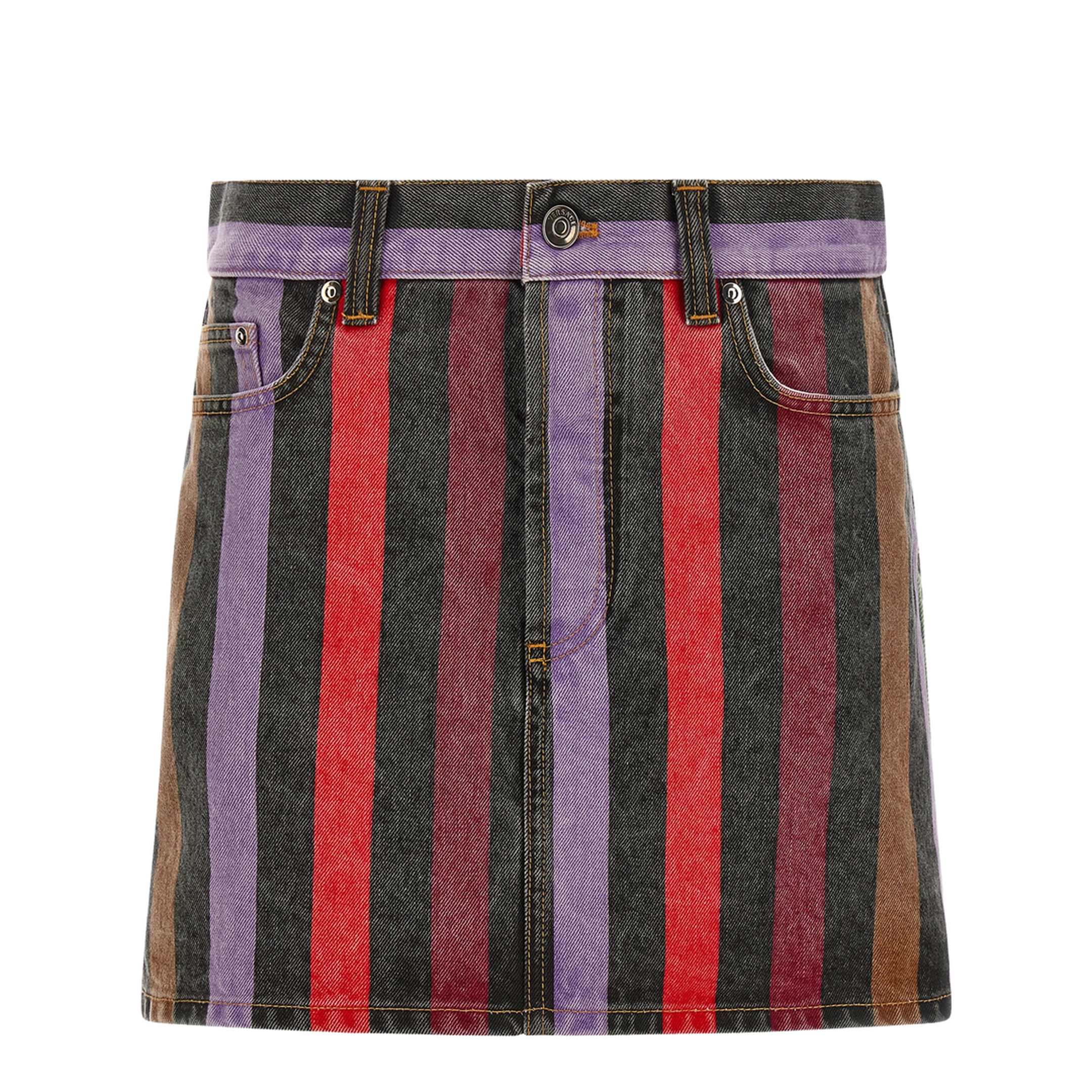MAYFEYR - Versace - Striped Denim Skirt - 10256701A183861D070