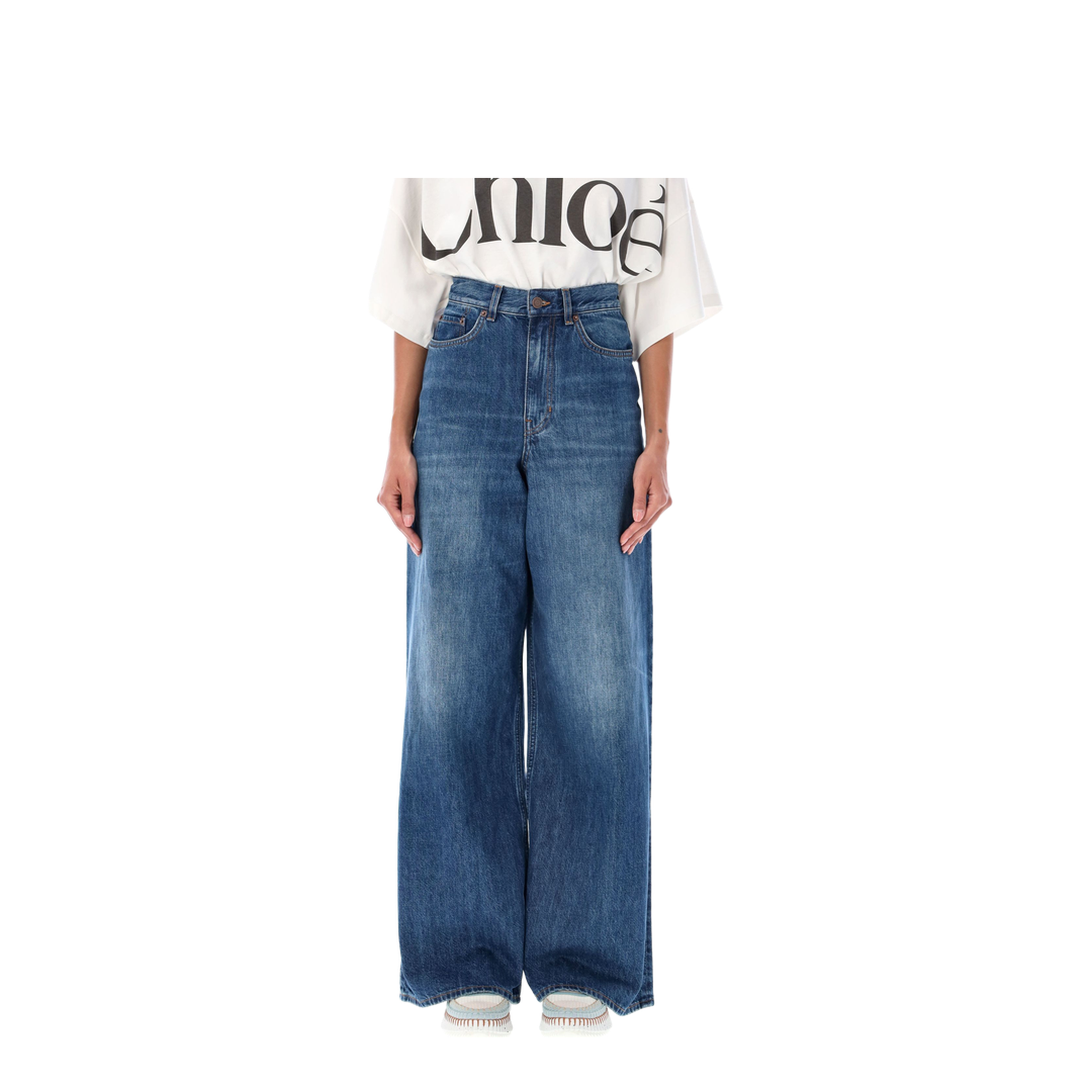 Straight Leg Jeans - Organic Cotton Wide Leg Denim Jeans