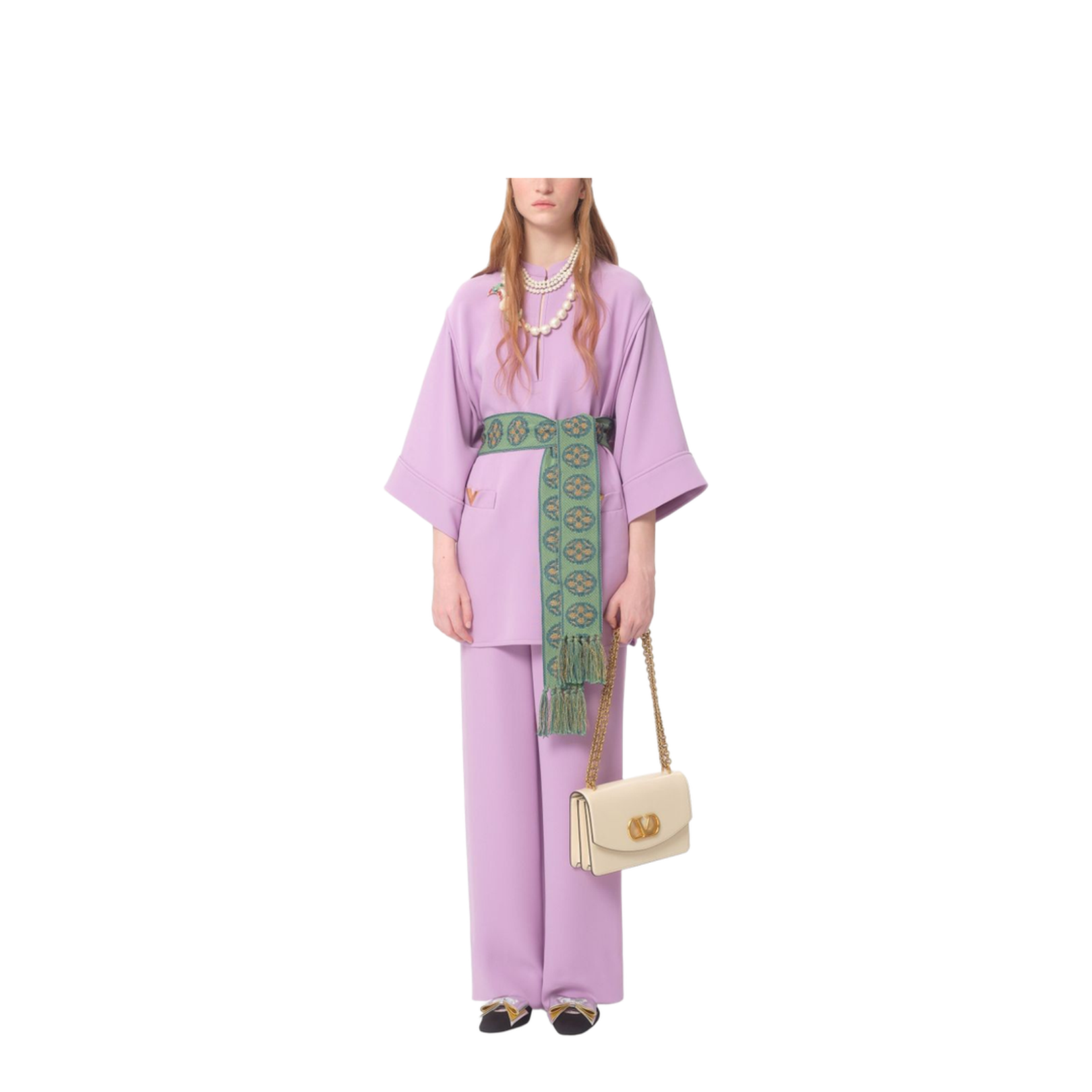 Silk Wide-Leg Trousers