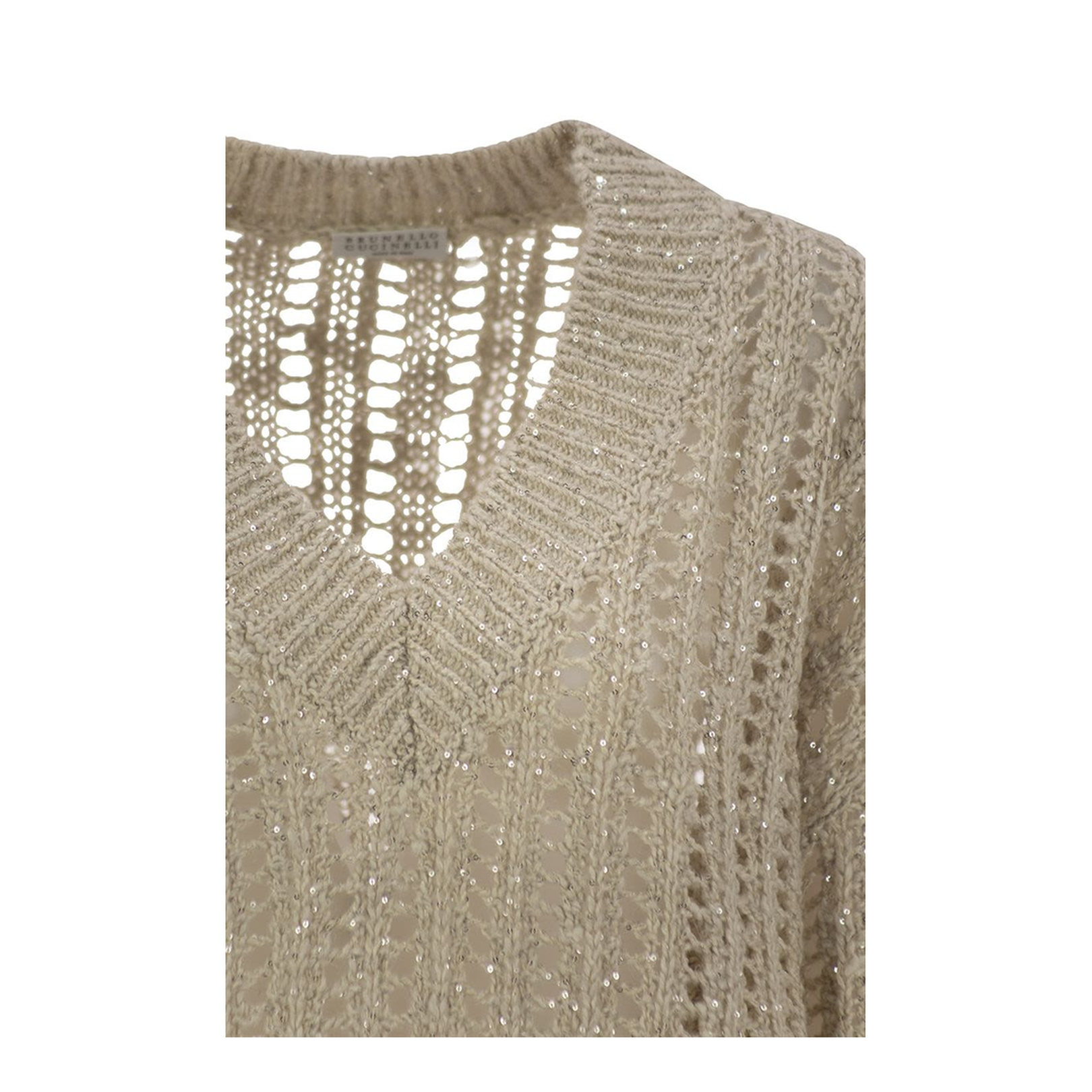 Silk and linen V-neck sweater