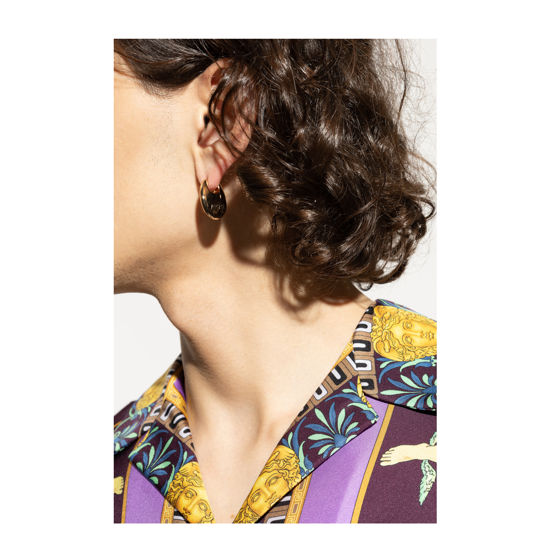 Gold Metal Hoop Earrings