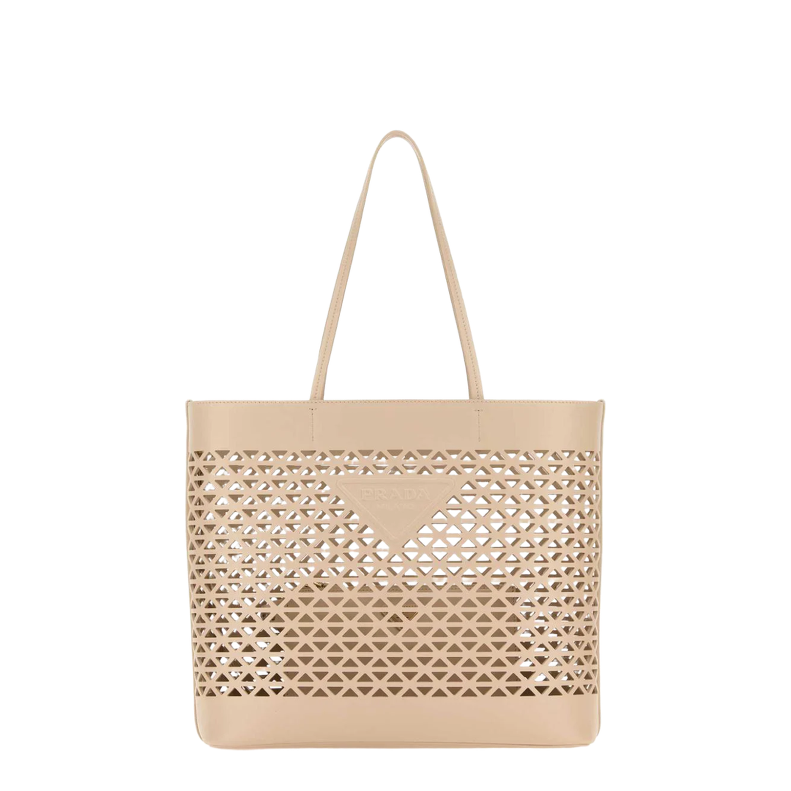 Sand Leather Shopping Bag