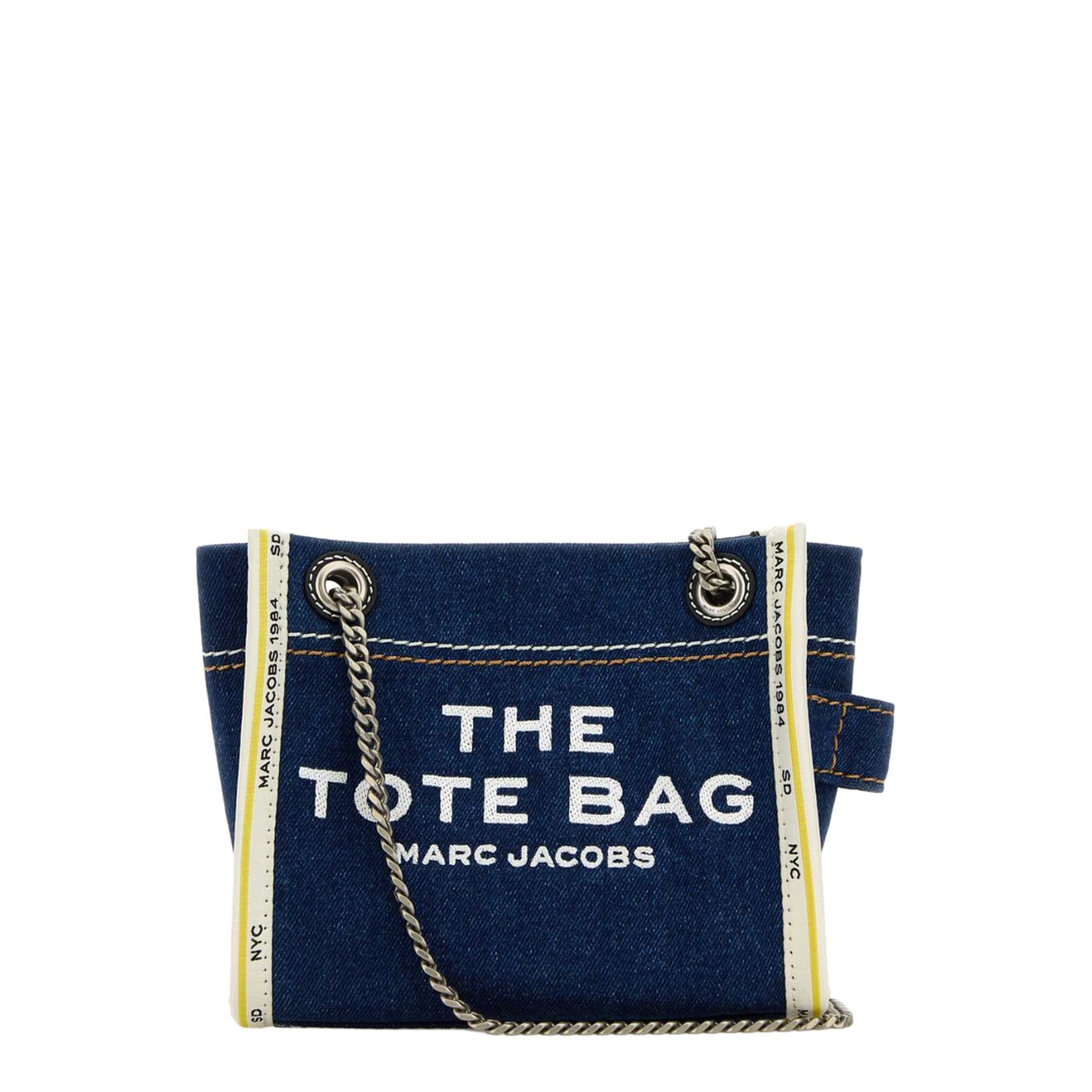The Denim Chain Crossbody Tote Bag