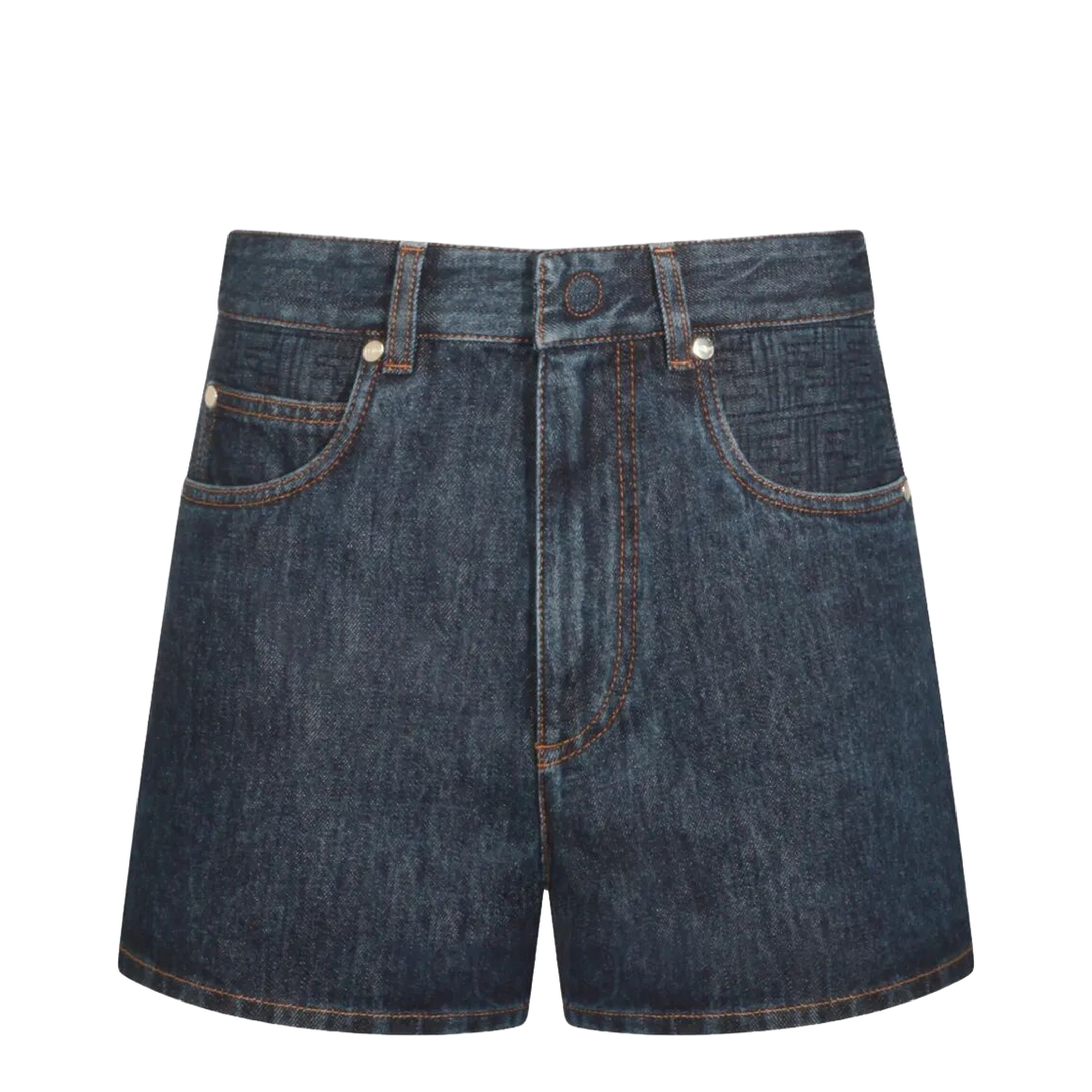 MAYFEYR - Fendi - Flared Denim Shorts With Quilted Motif - FLP861AW82