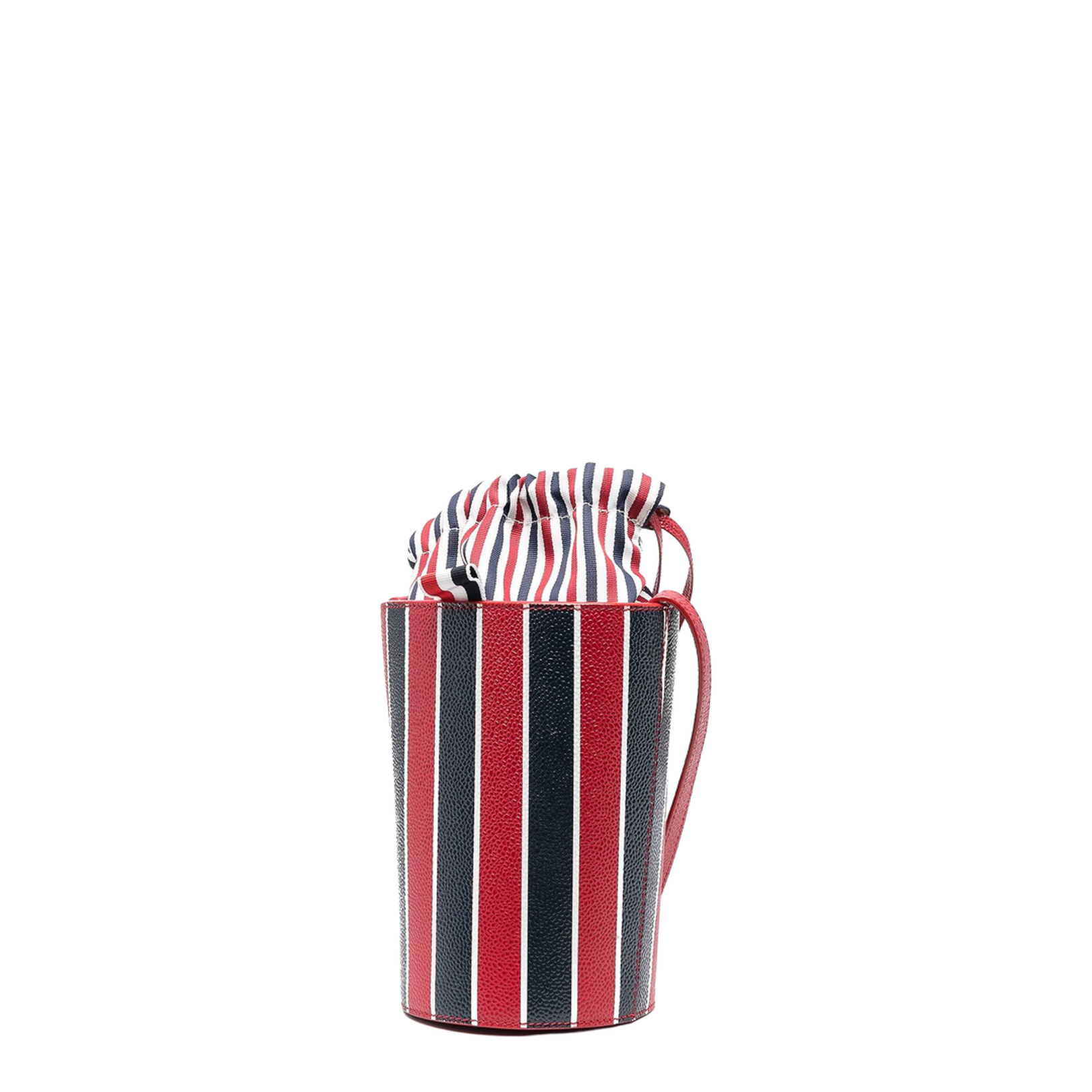 Printed Leather Mini Bucket Bag