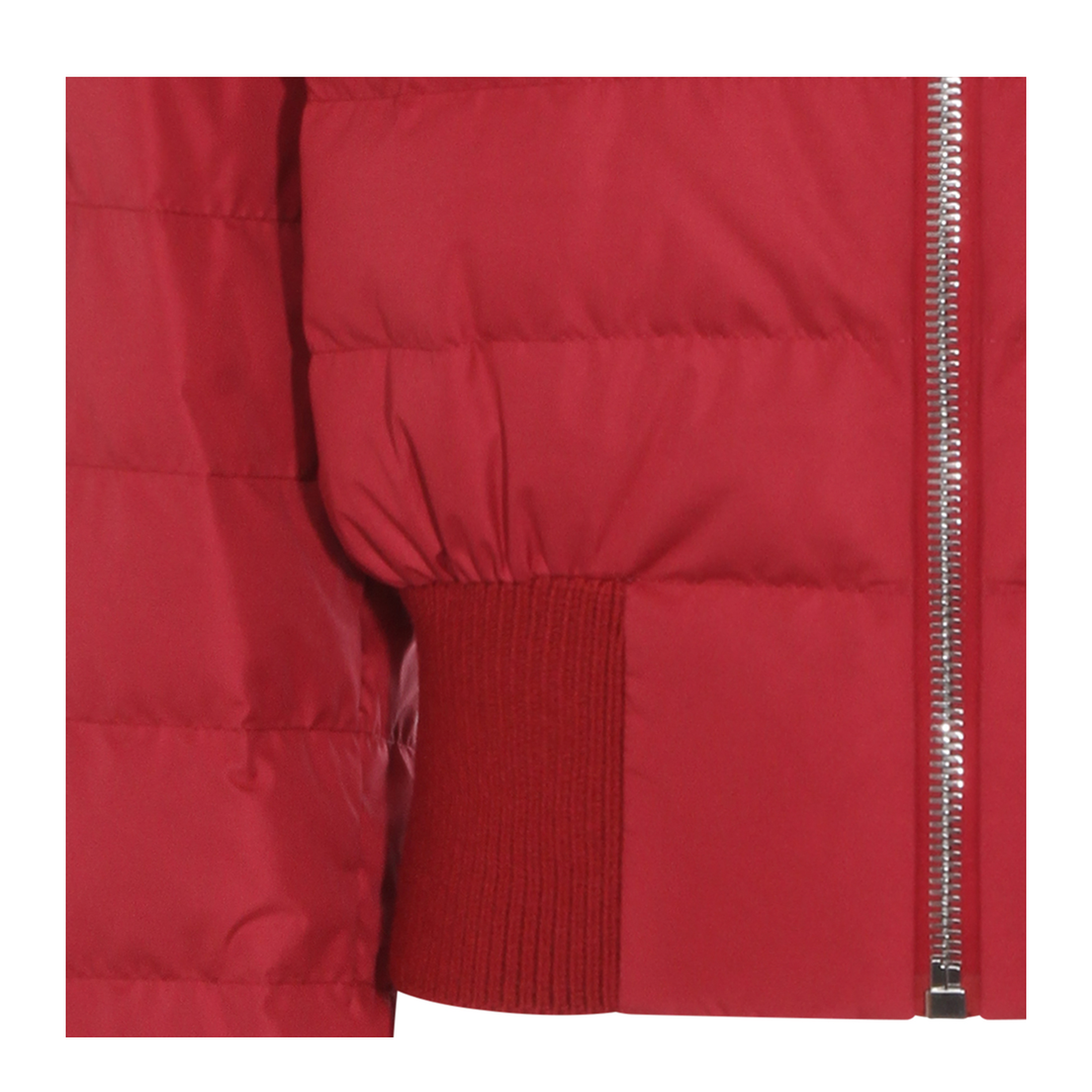 Cropped Down Jacket - Berry Red