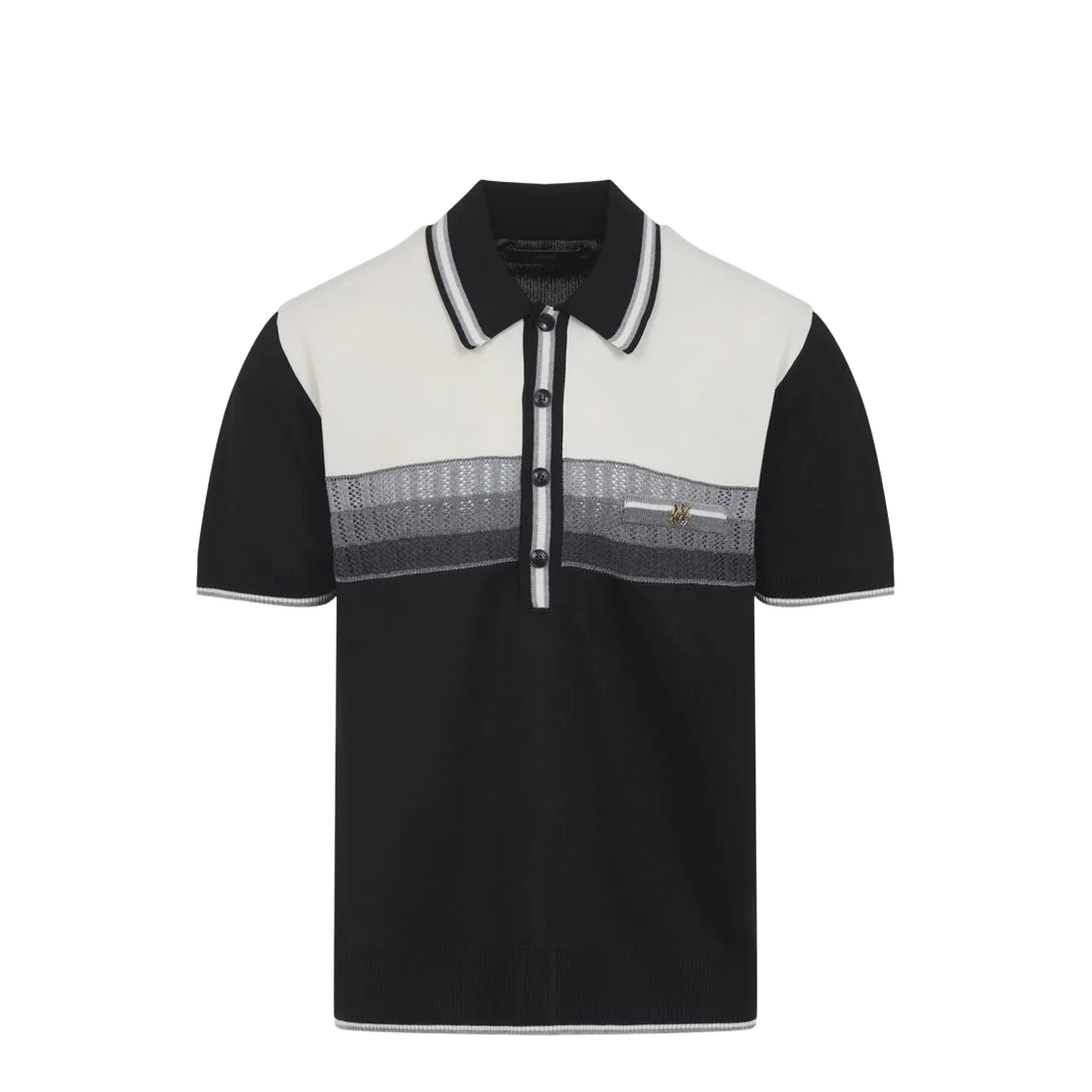 Striped Polo Black