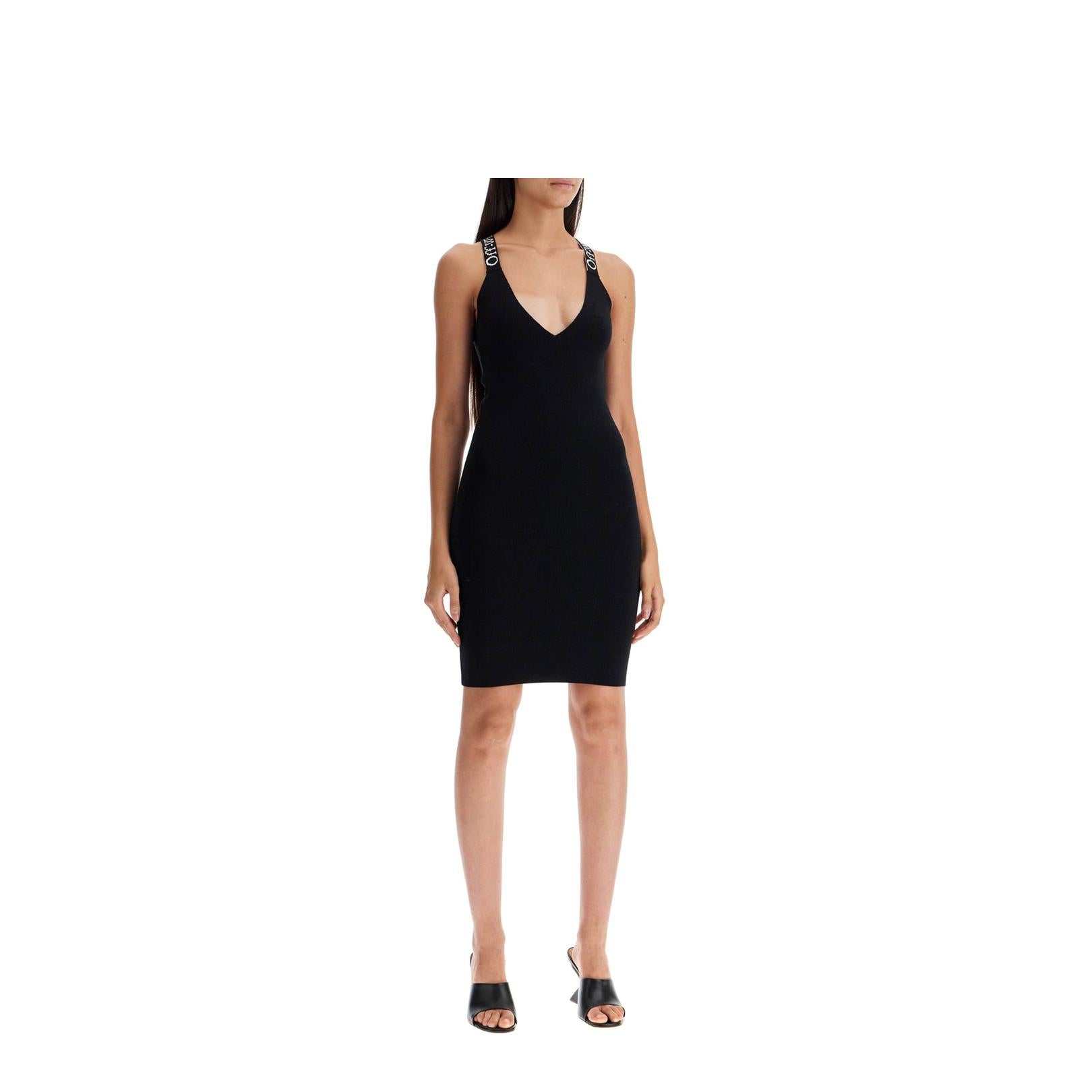 Off-White knitted dress with branded straps