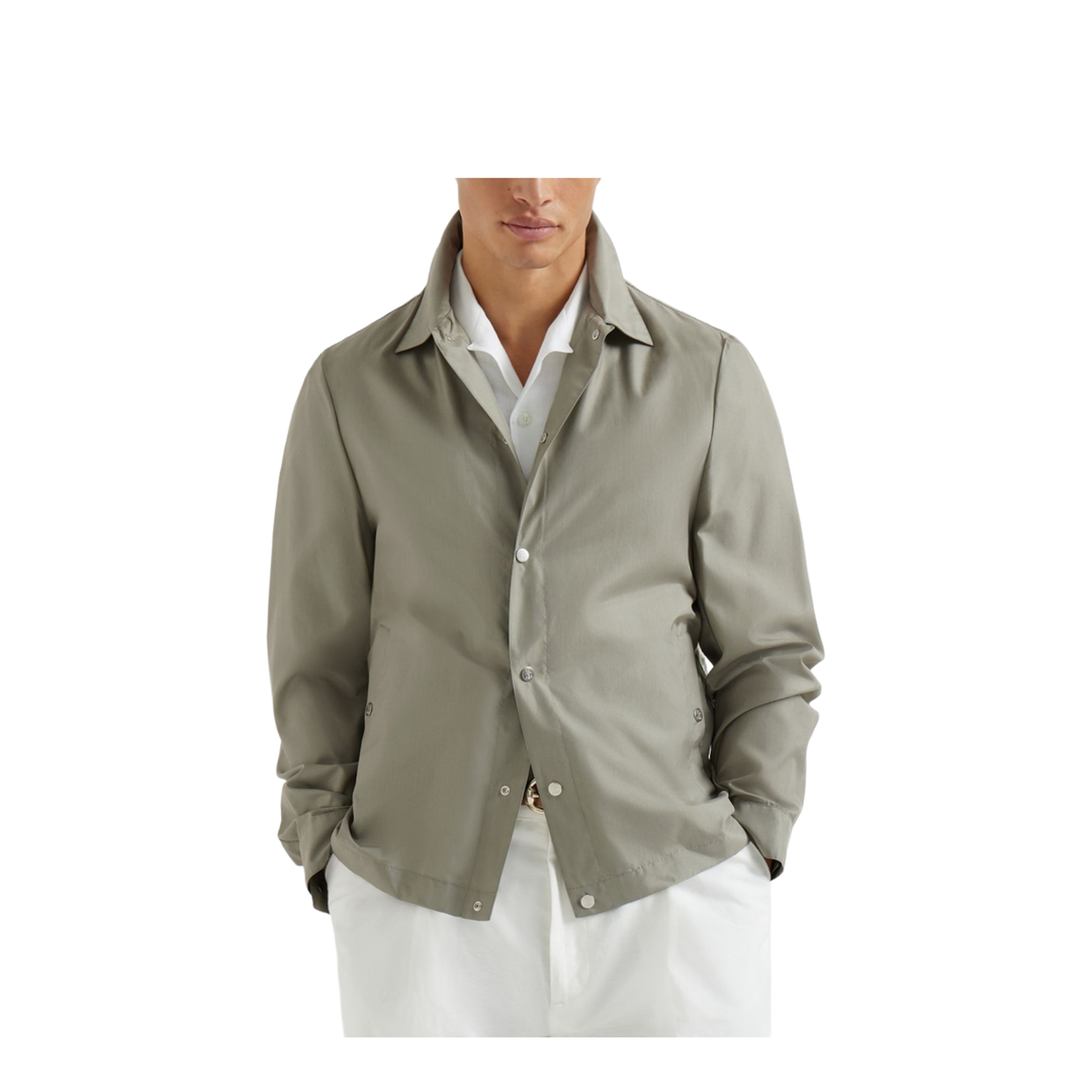 Men's Silk Blend Jackets - Grey