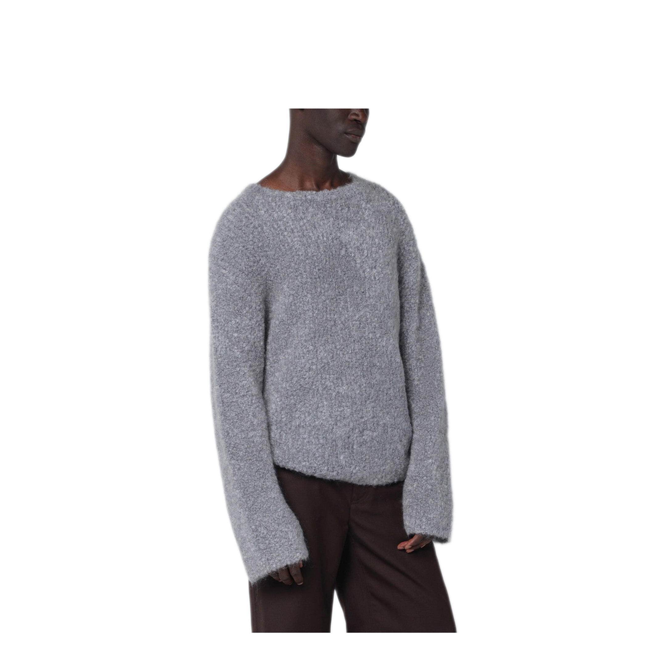 MAYFEYR - Sefr - Jermaine Grey Sweater In Boucle Yarn - FW25JERMAINEWOFUZ