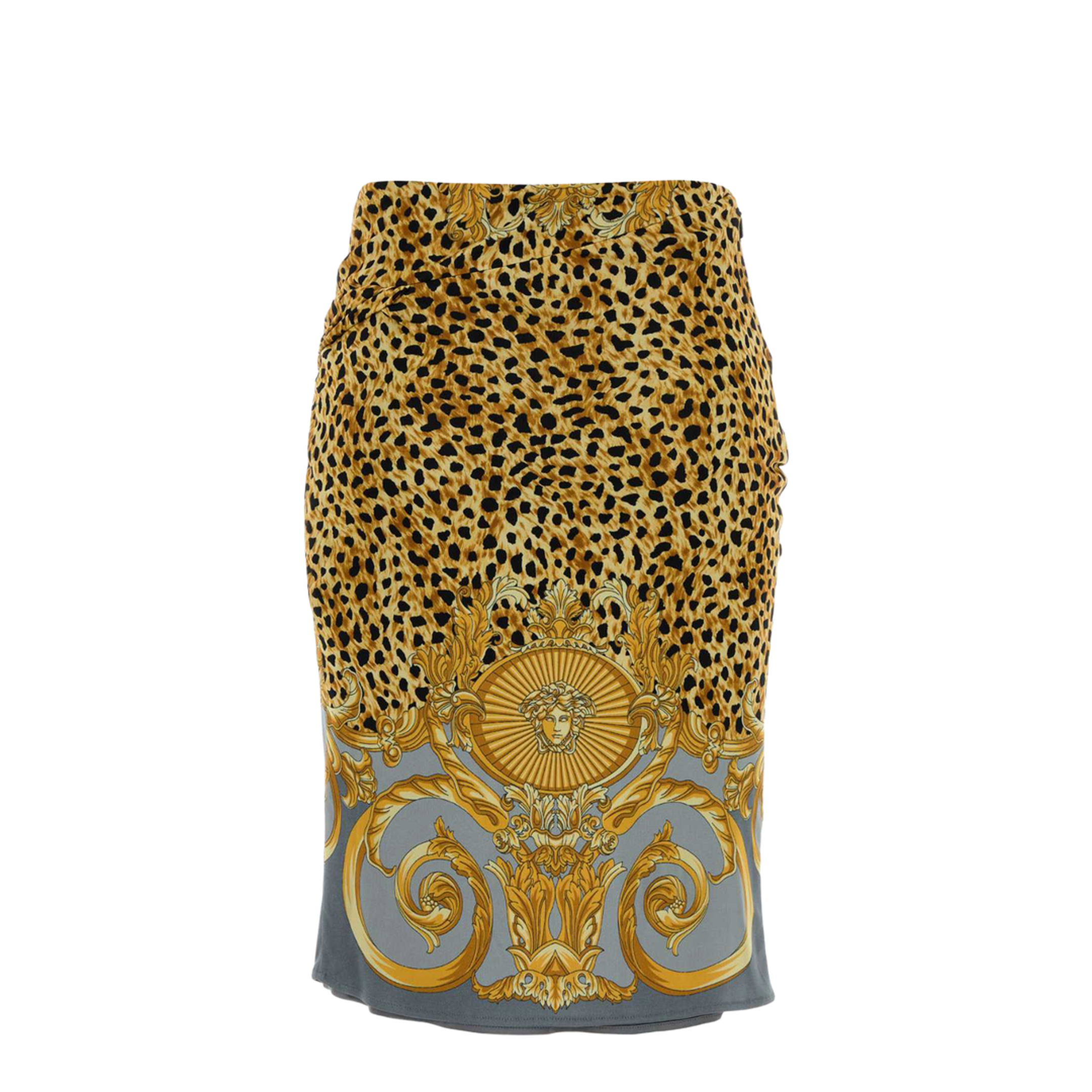 Skirt Cheetah Foulard On Responsible Heavy Viscose Liquid Jersey