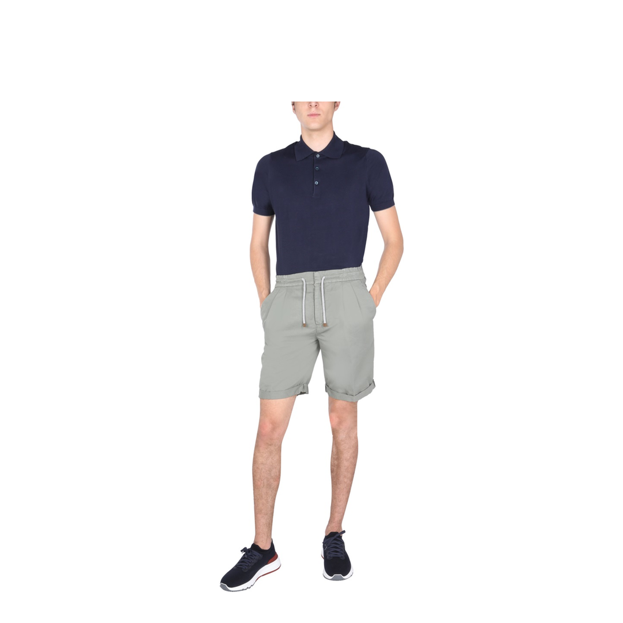 Fine Knit Short-Sleeved Polo Shirt