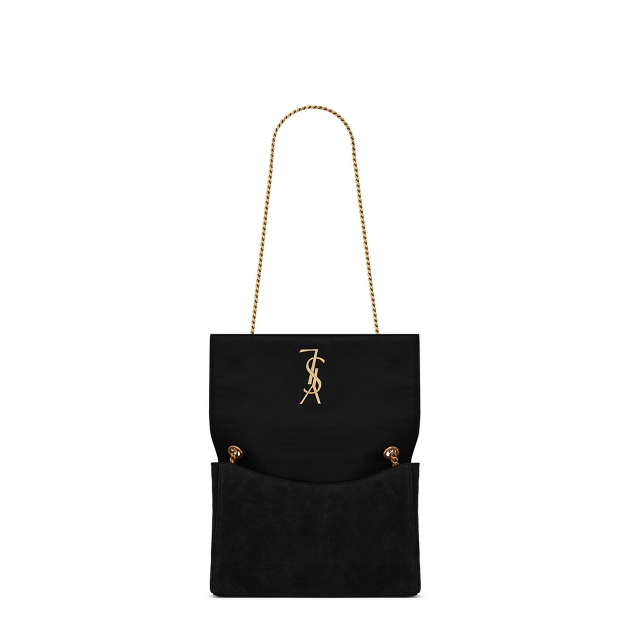 Kate Medium Suede Shoulder Bags - Black
