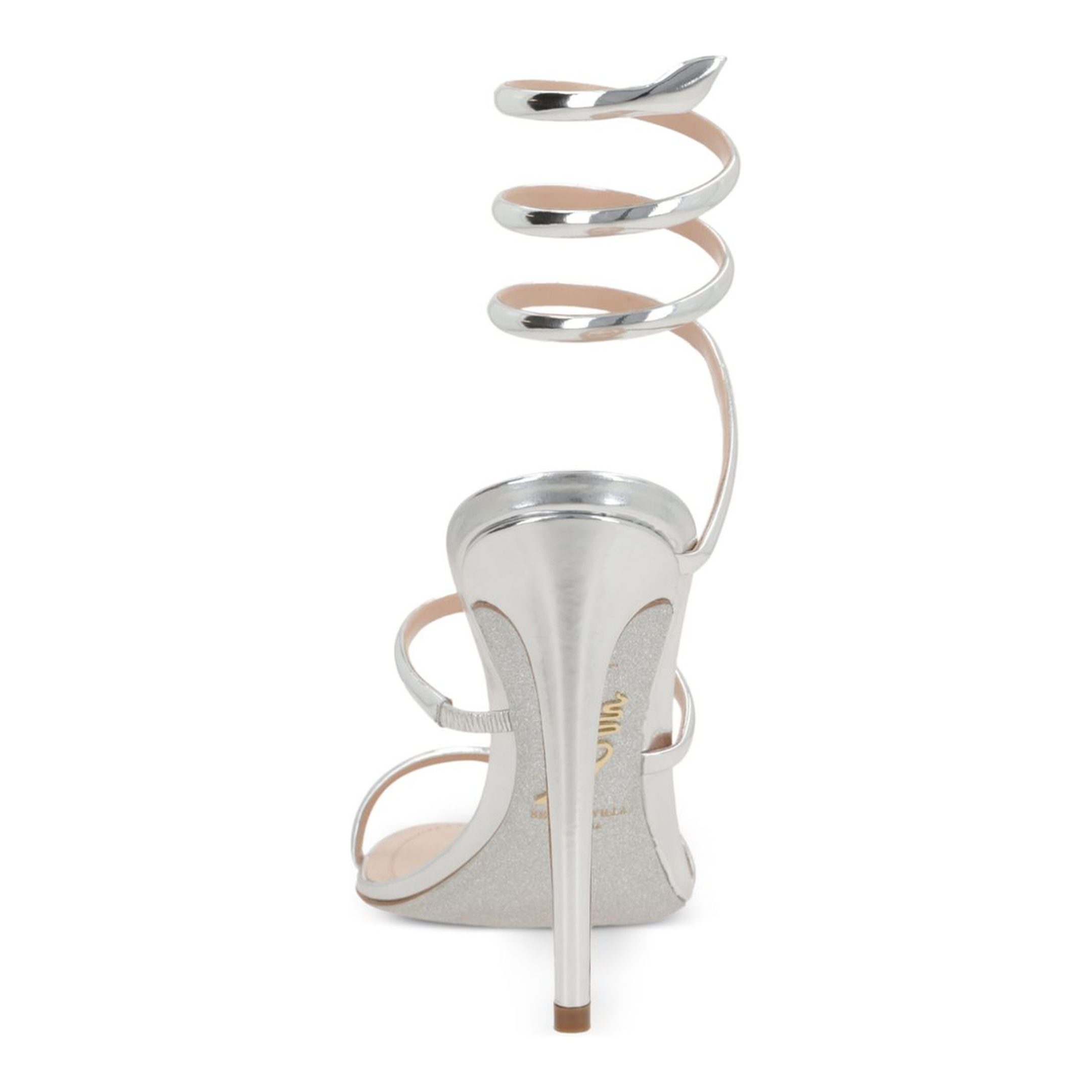 MAYFEYR - Rene' Caovilla - Cleo Laminated Patent Leather Sandals - Silver - C12351-1050001L001