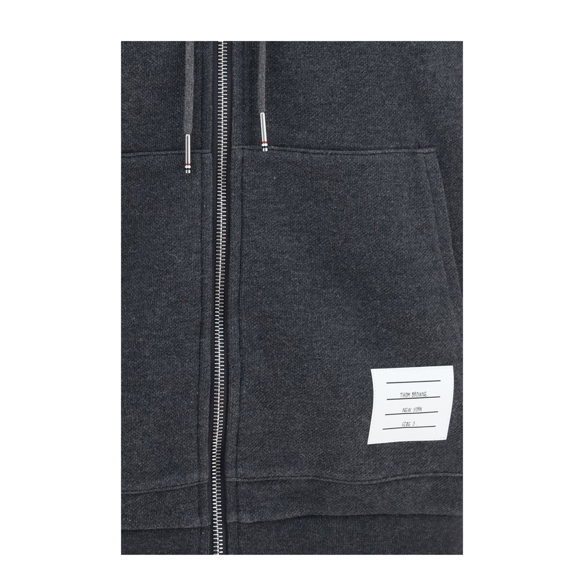 MAYFEYR - Thom Browne - Classic Loopback 4 Bar Zip Up Hoodie - MJT592AJ0328015