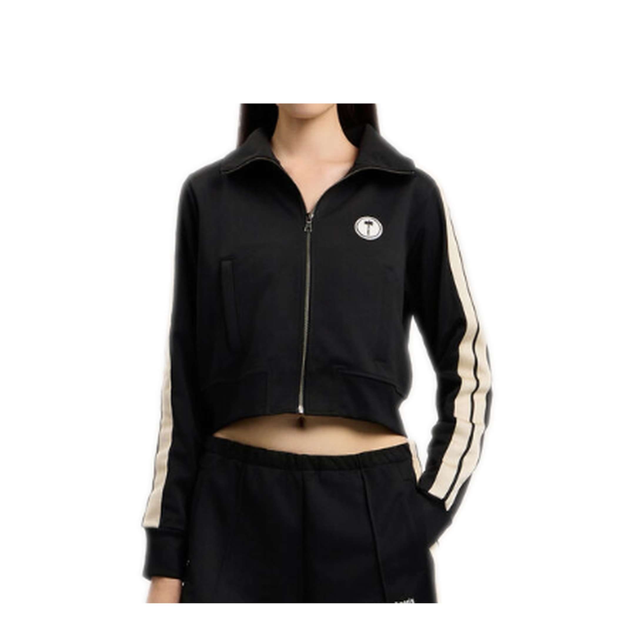 MAYFEYR - Palm Angels - Tree Logo Cropped Track Top - PWBD045S26FAB0021003