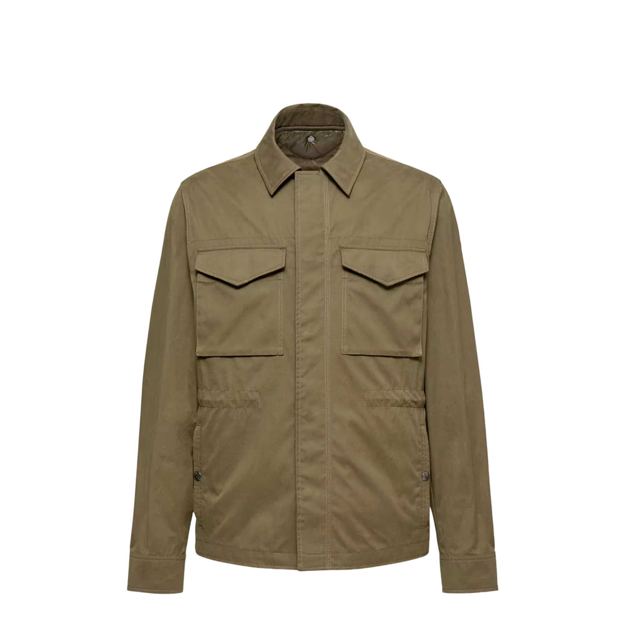 Olive Green Roquille 3-in-1 Reversible Down Shirt Jacket