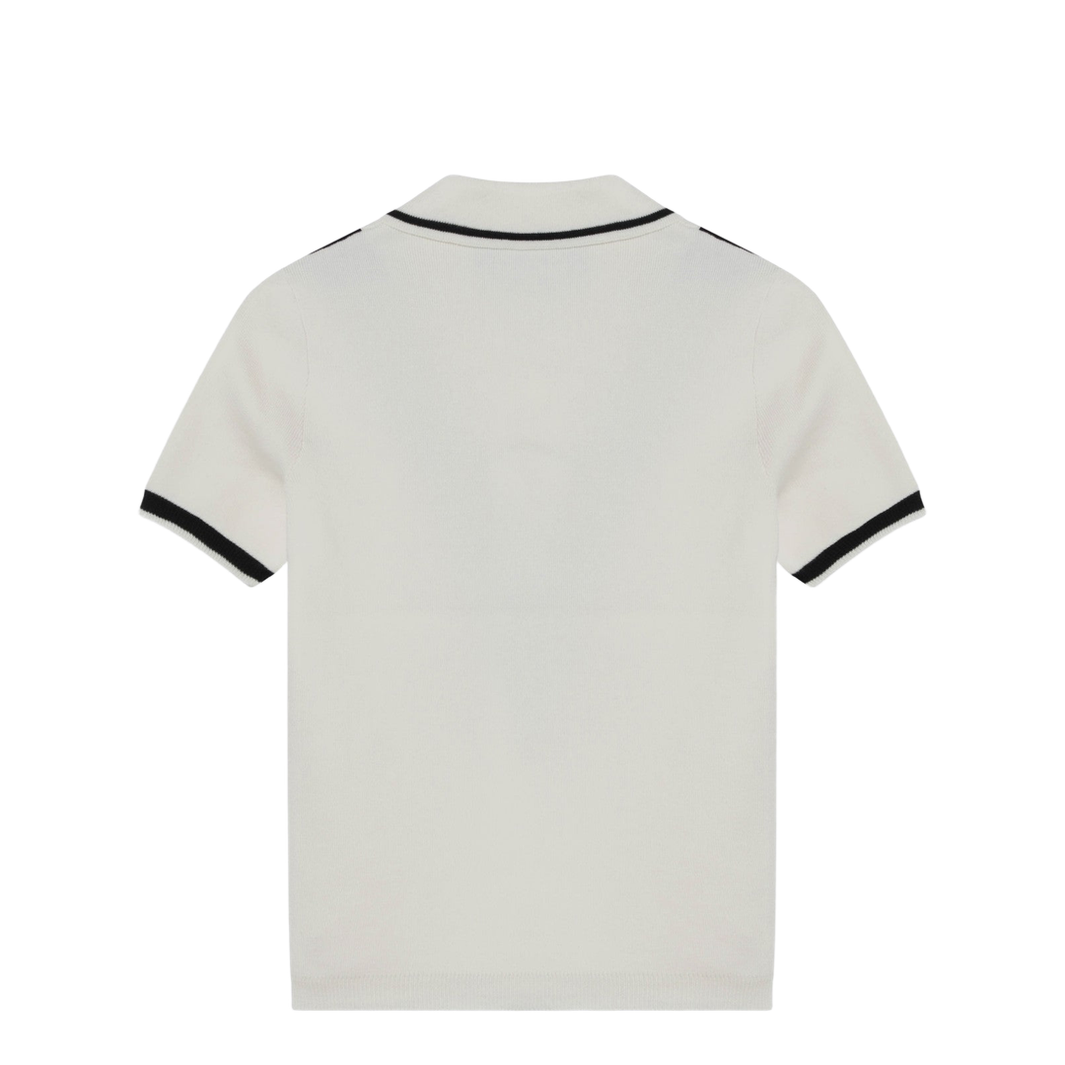 Ivory and Black V-Inlay Polo Shirt