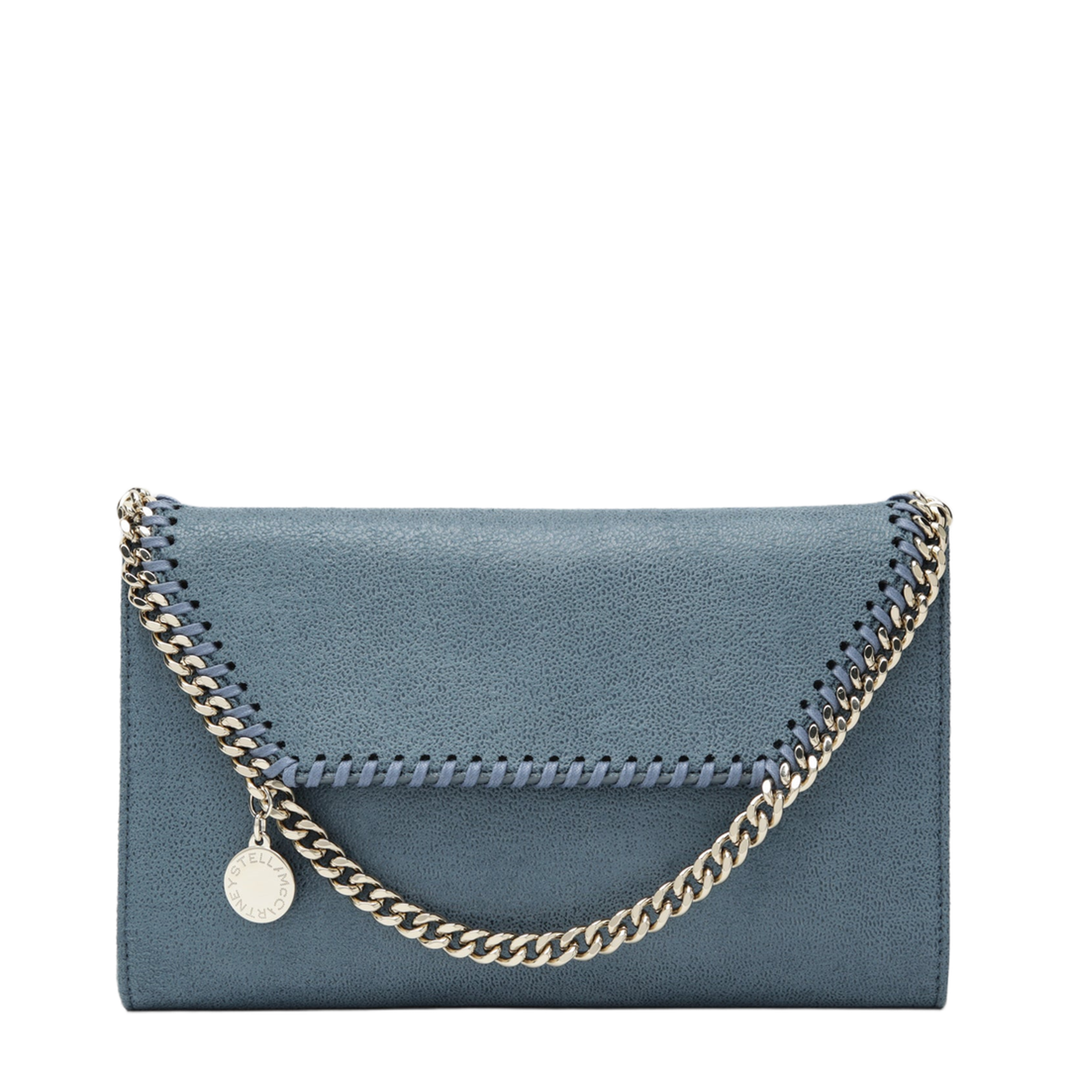 Light Blue Falabella Shoulder Wallet Bag