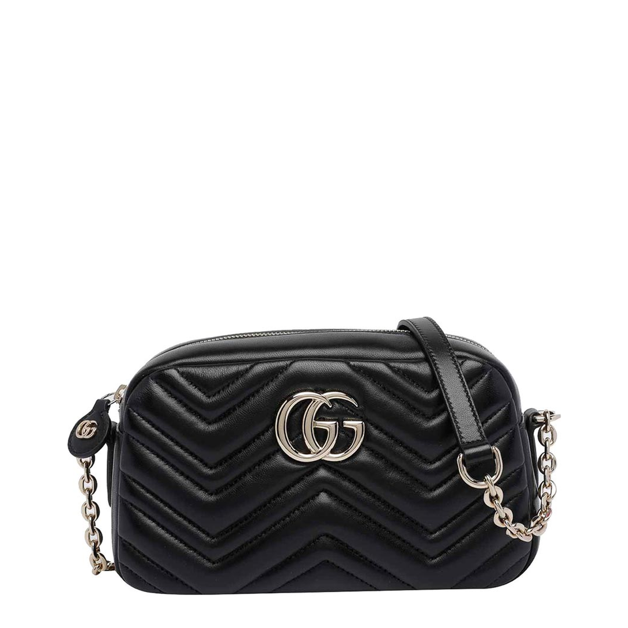 Camera Bag in Black Leather