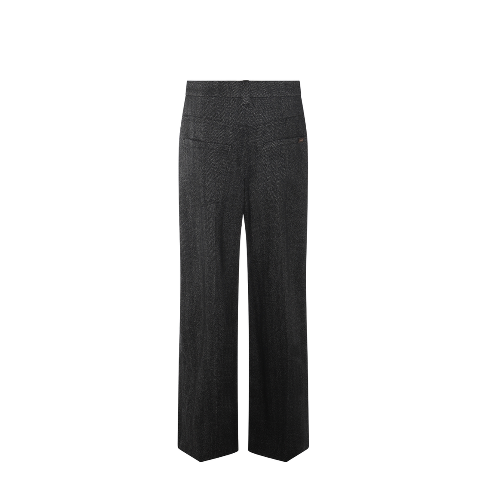 Loose Sartorial Chevron Carded Techno Wool Trousers