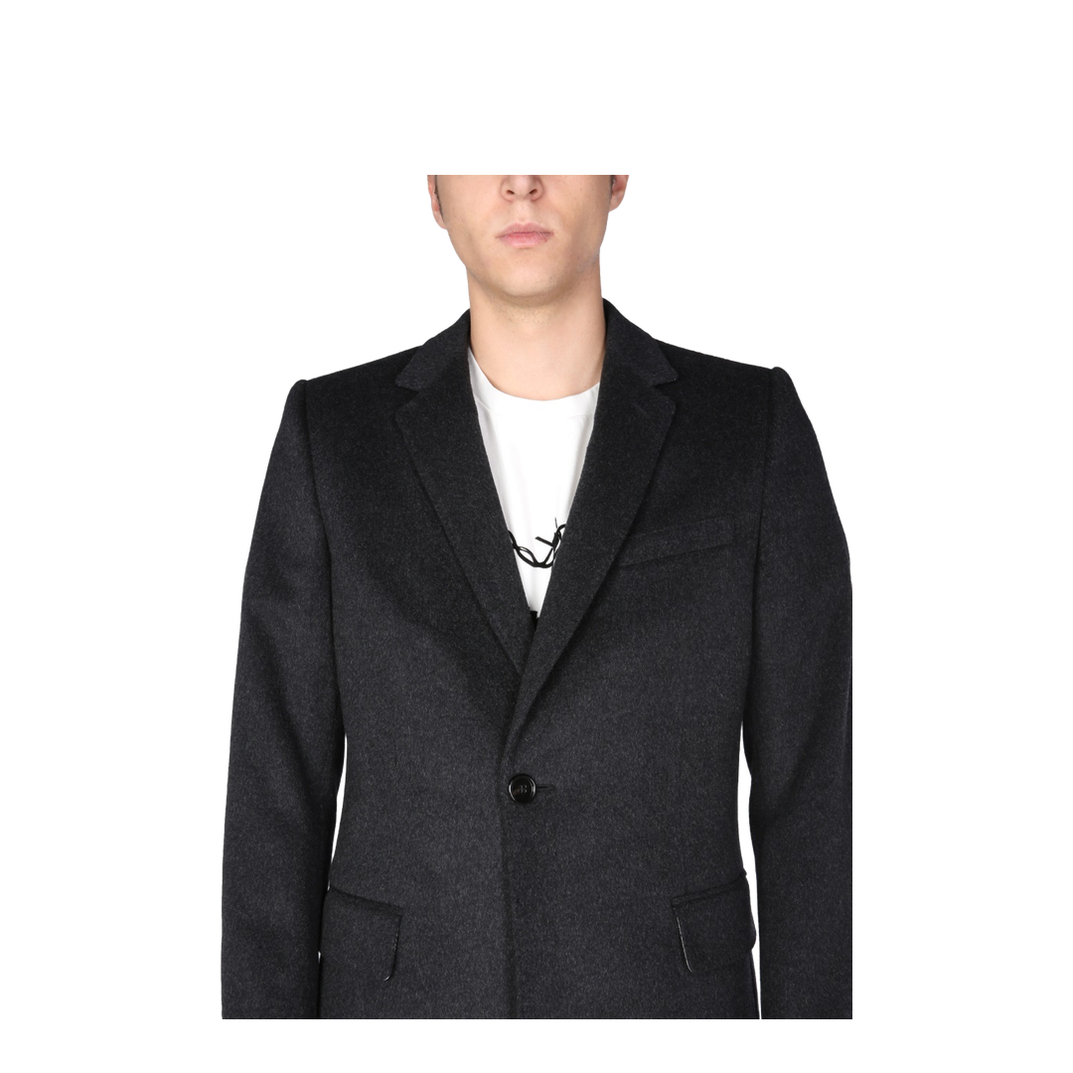 Single-Breasted Velours Coat