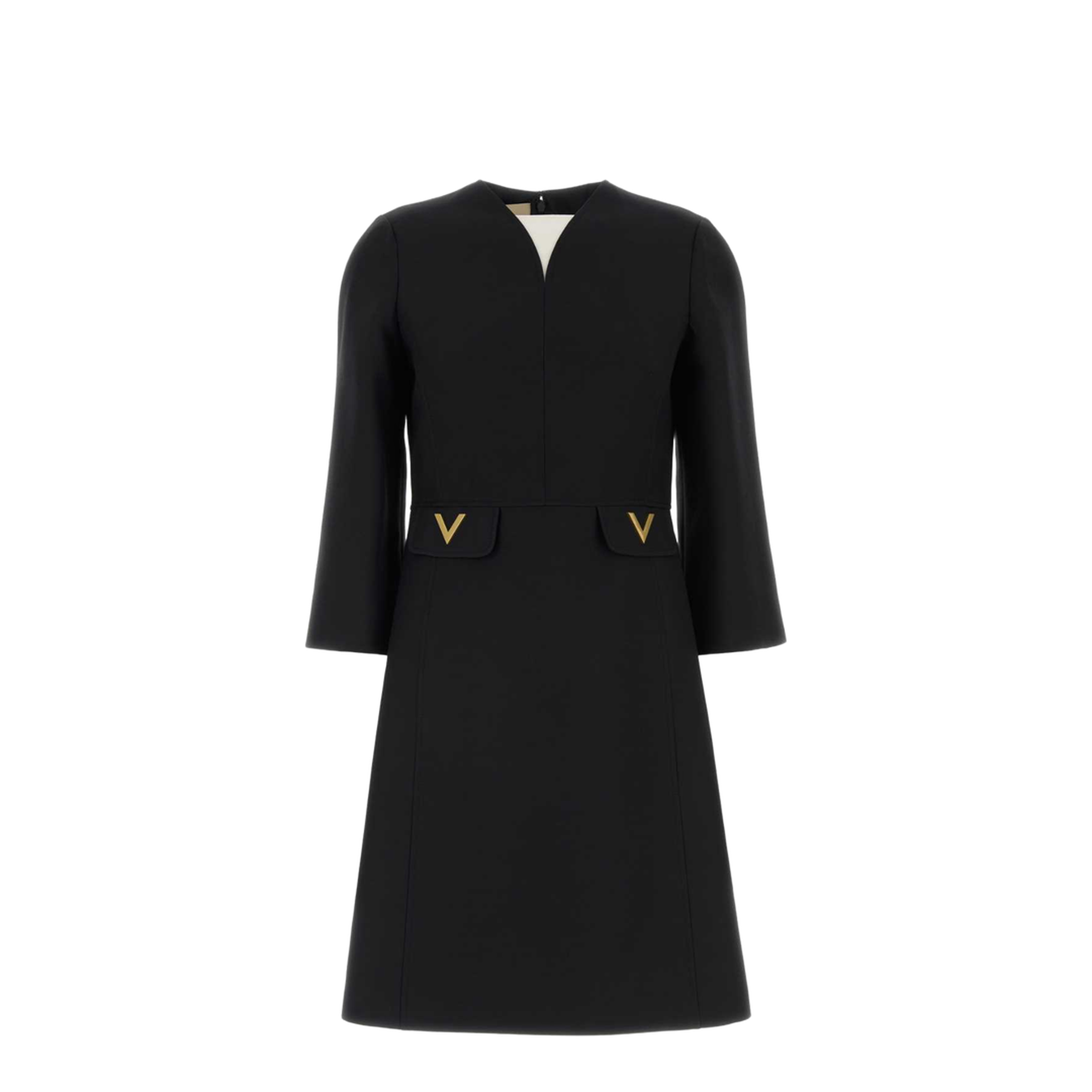 Black Crepe Couture Dress