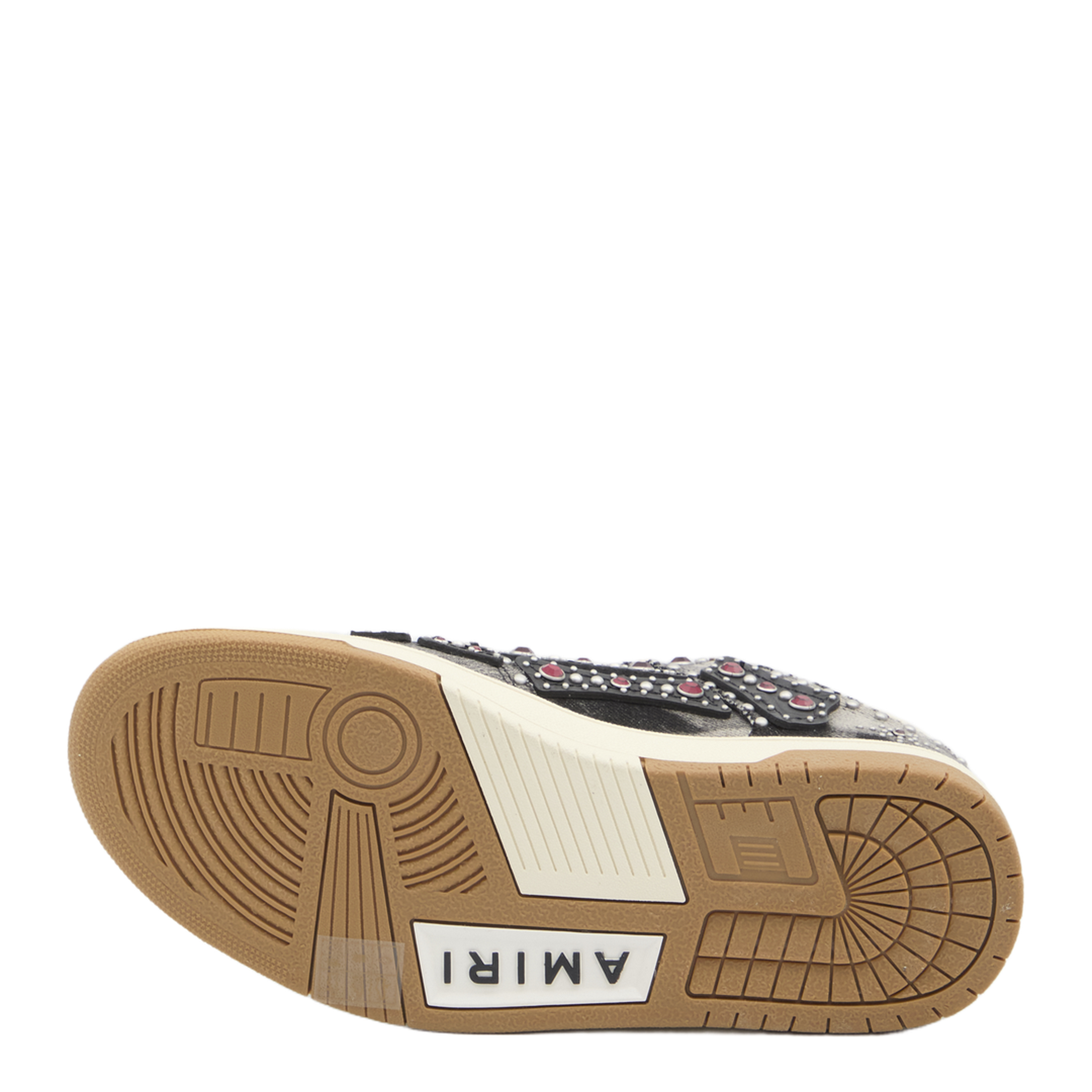 Skel Top Black Sneaker With Beads And Crystals