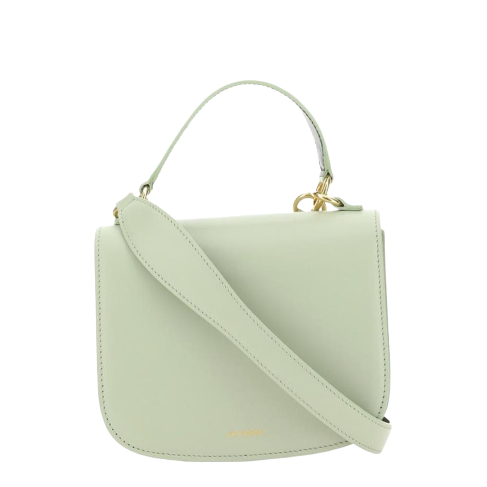 Leather Messenger Bag in Green
