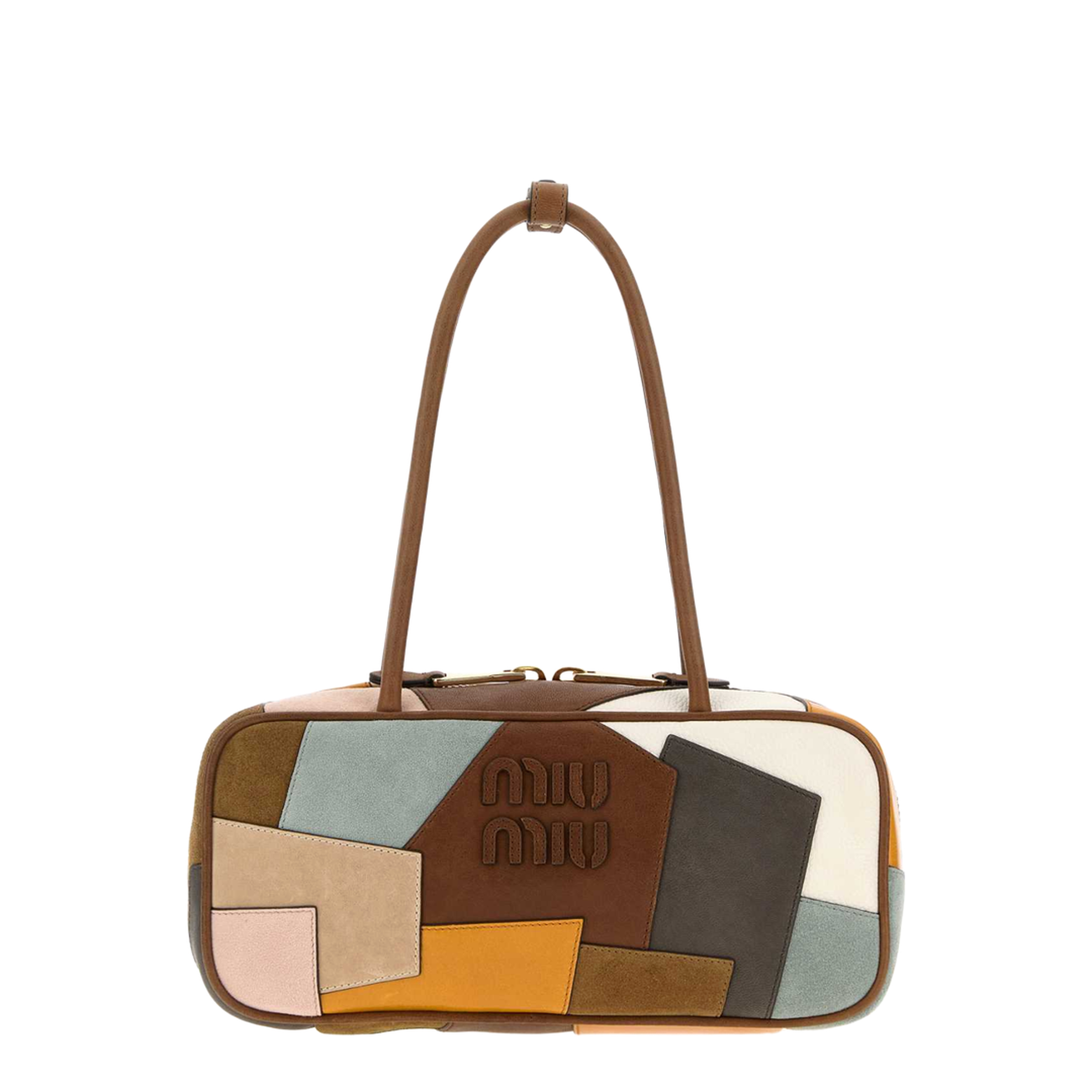 MAYFEYR - Miu Miu - Multicolor Leather And Suede Shoulder Bag - 5BB173VOWO2IFMF0316