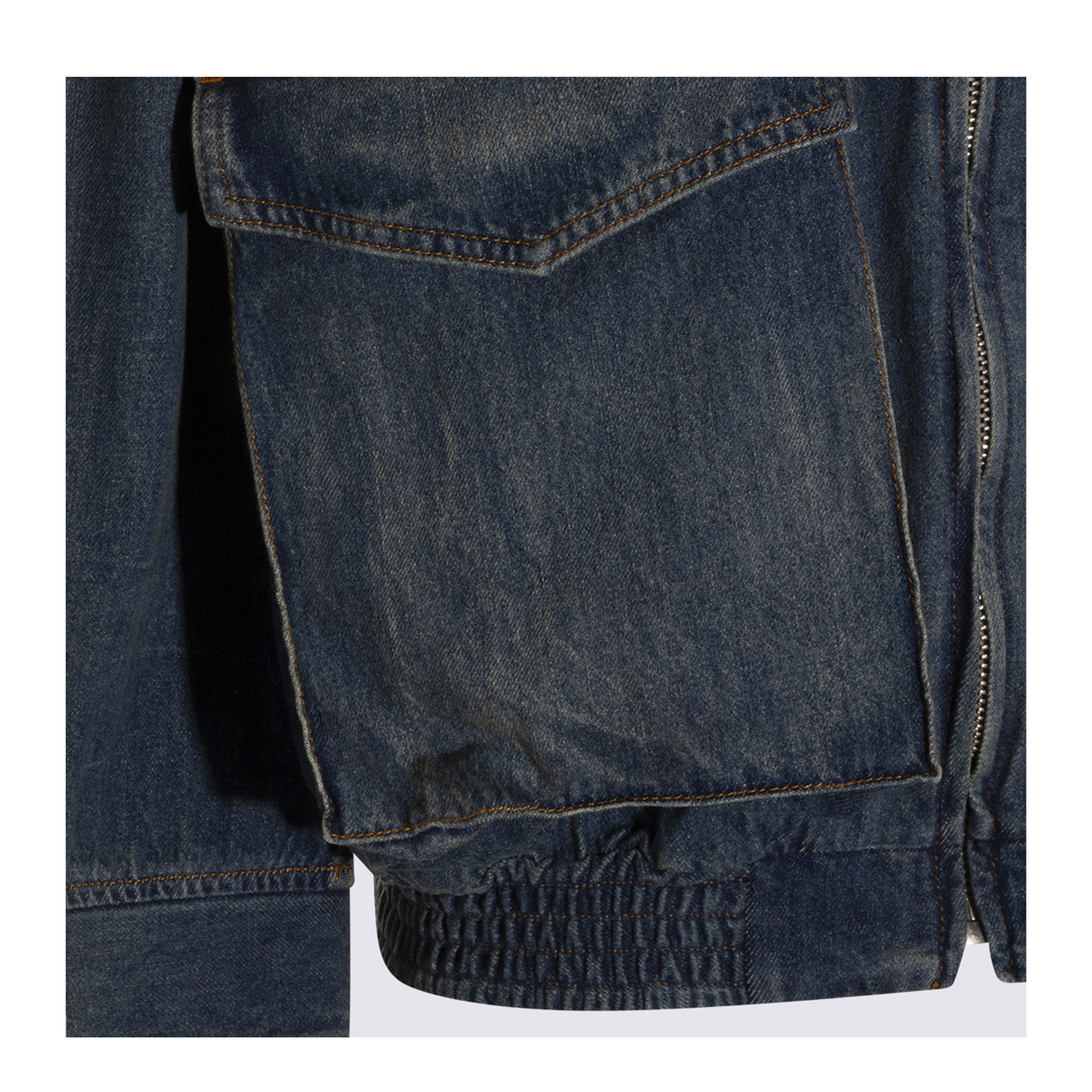 Blue Denim Jacket With Flap Pockets