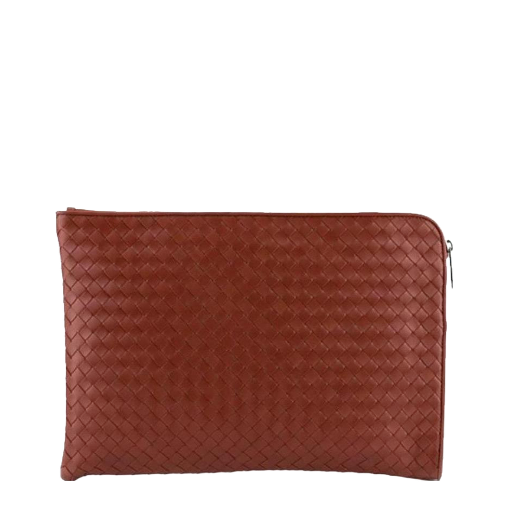 Intrecciato Leather Clutch Bags - Burgundy