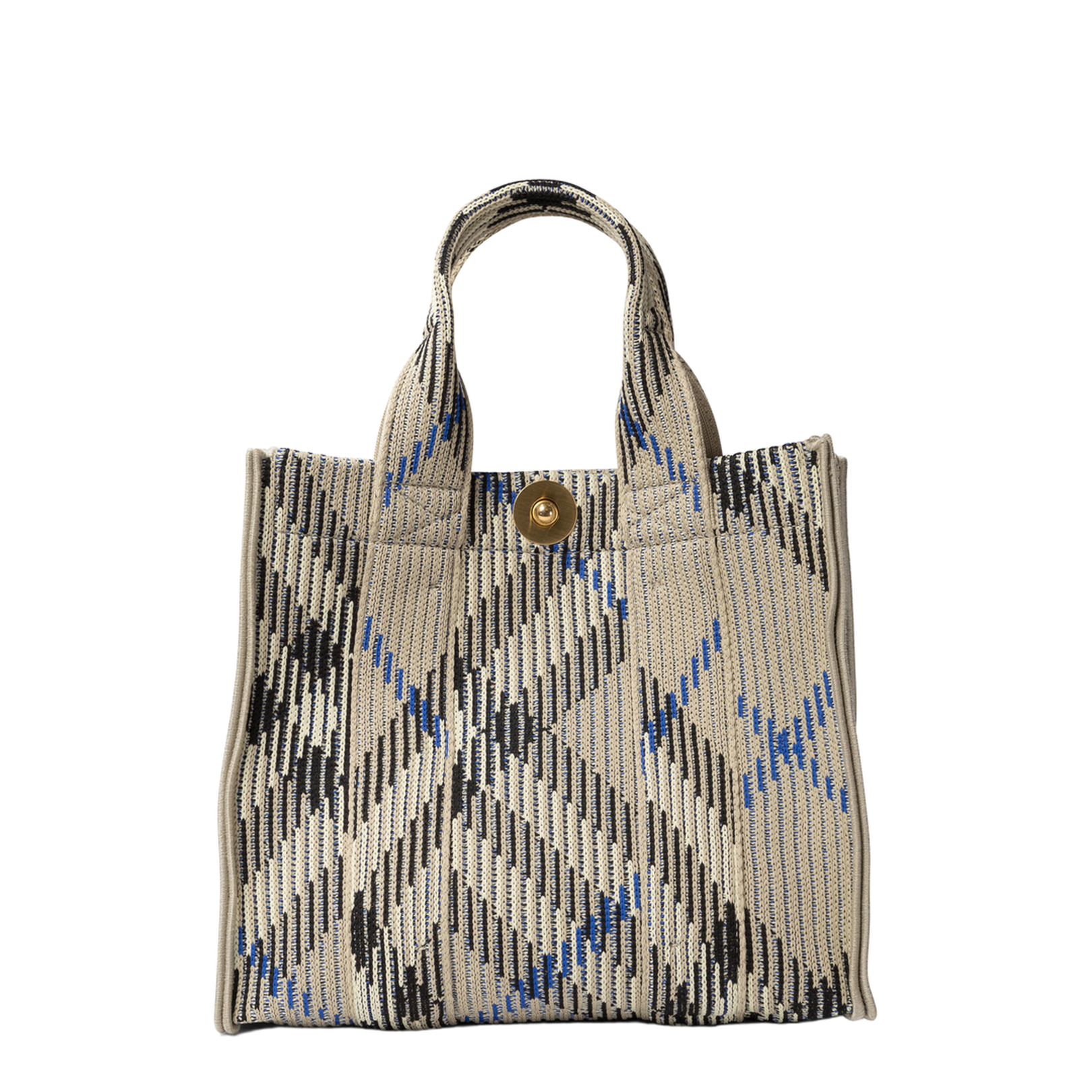Mini Check Knitted Tote Bag