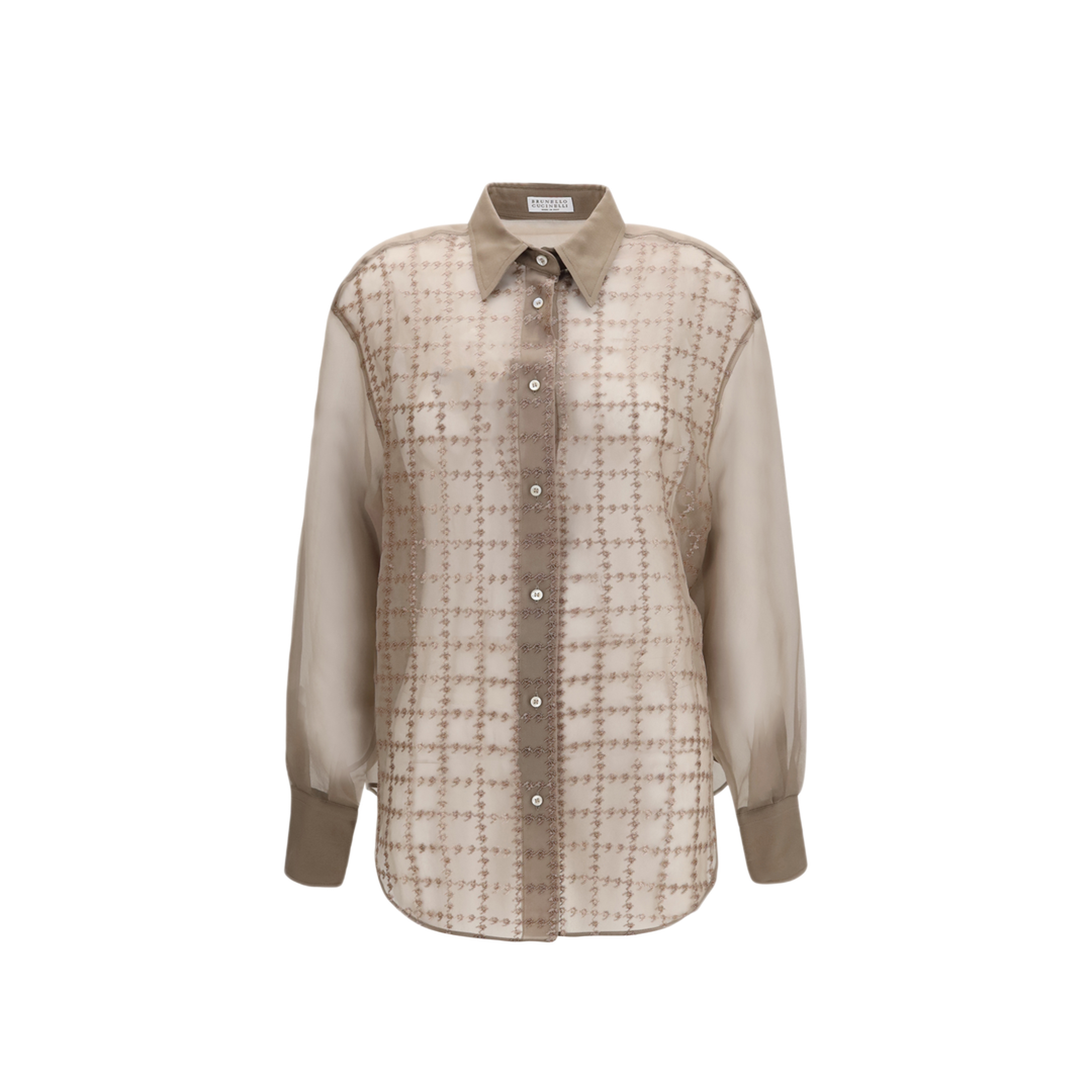 MAYFEYR - Brunello Cucinelli - Sheer Checked Shirt - MP940M3D06