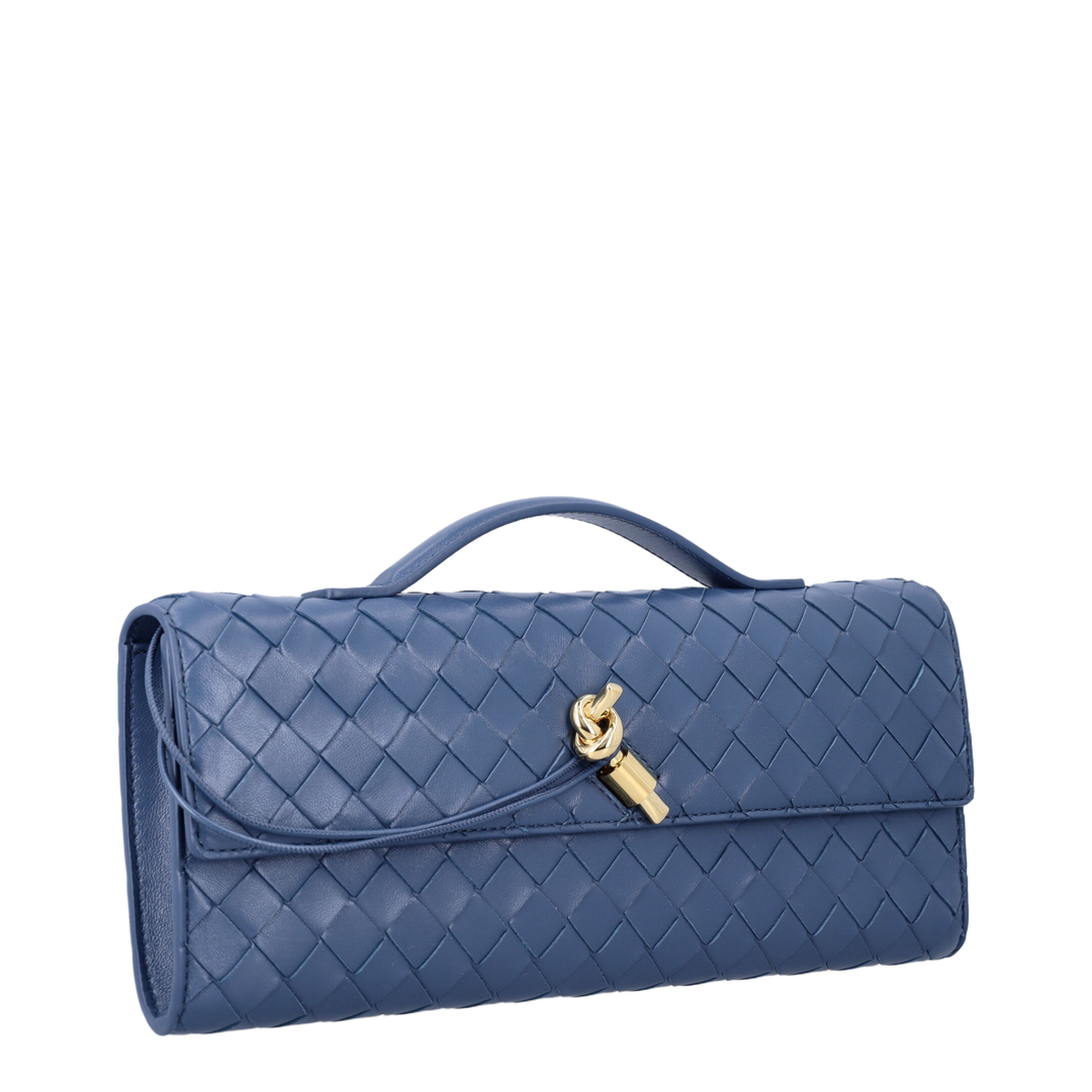 Andiamo Lambskin Clutch - Blue Venezia