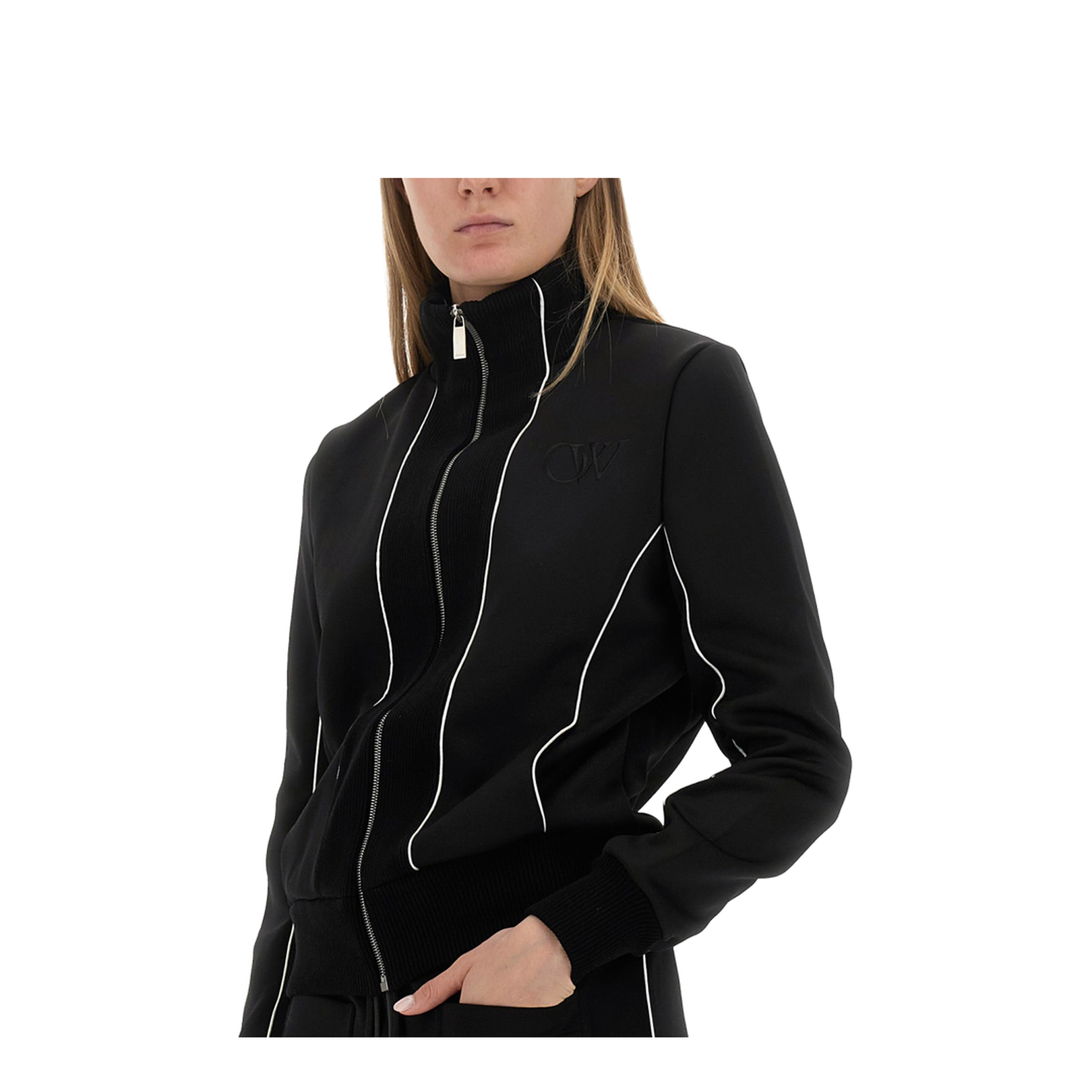 Fitted Track Jacket - Black