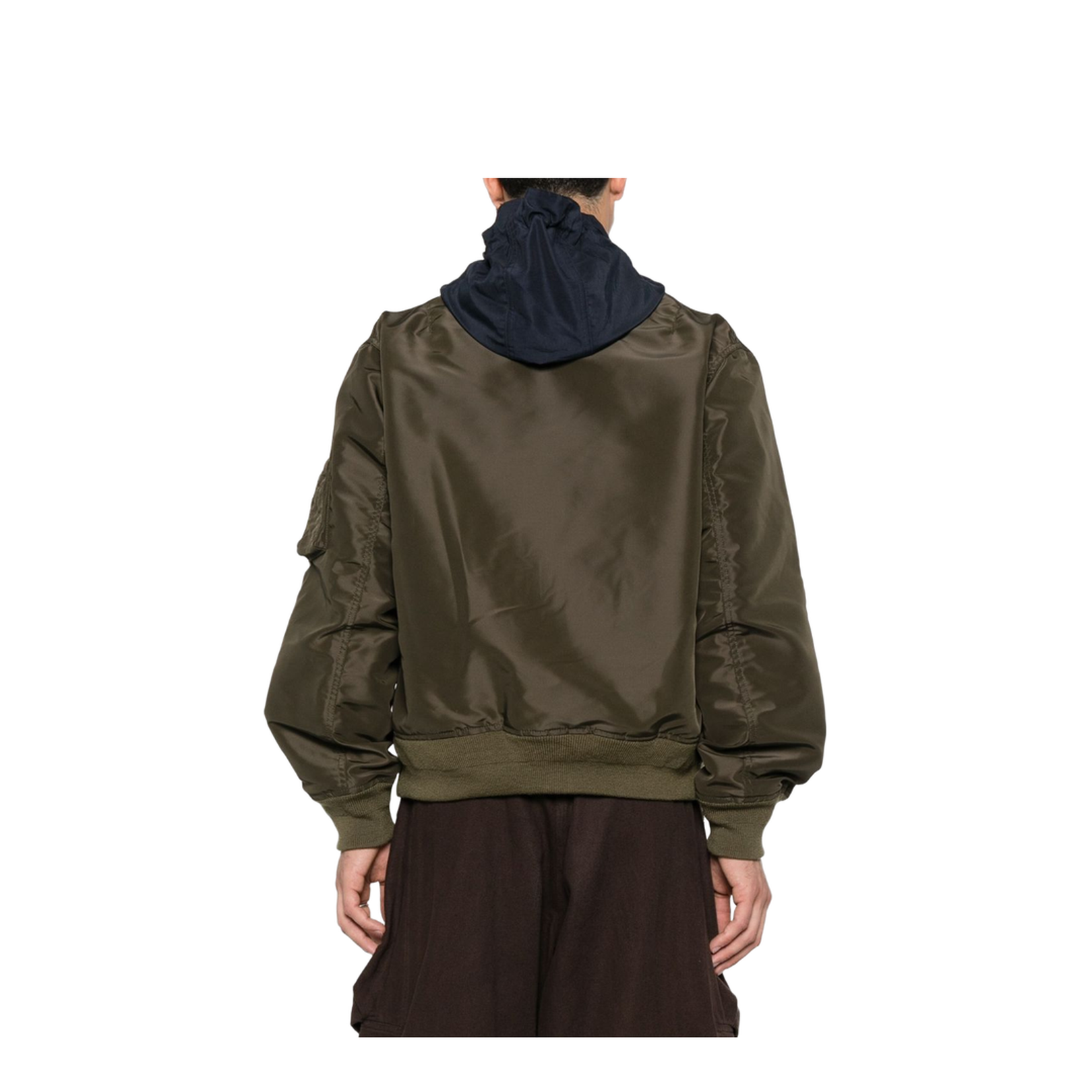 Green Nylon Bomber Jacket