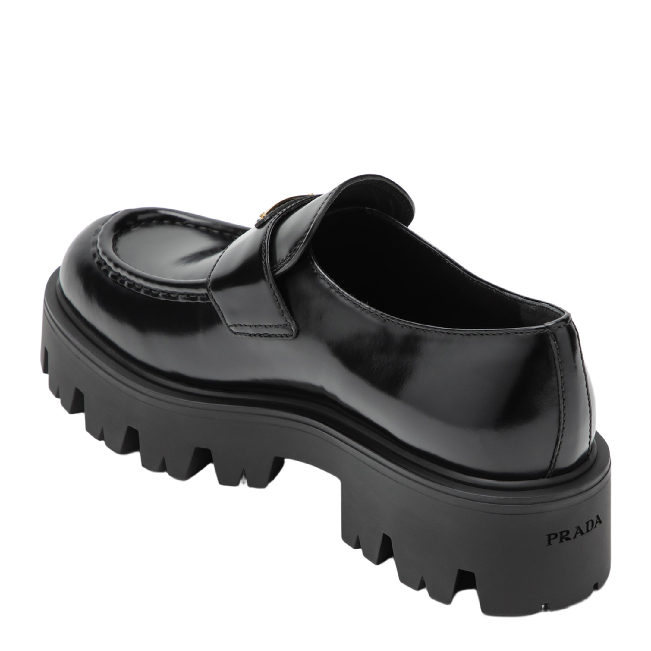 MAYFEYR - Prada - Black Brushed Leather Loafers - 1D185OB050055F0002