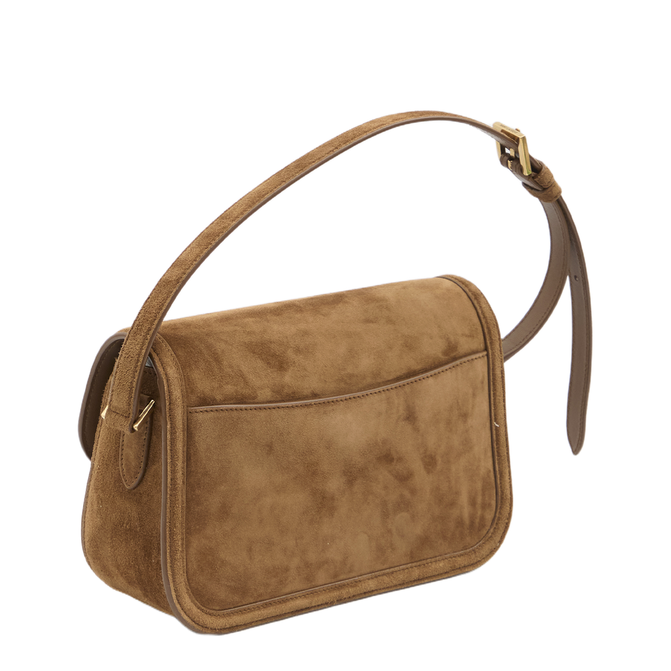 Solferino Medium Suede Shoulder Bags - Brown