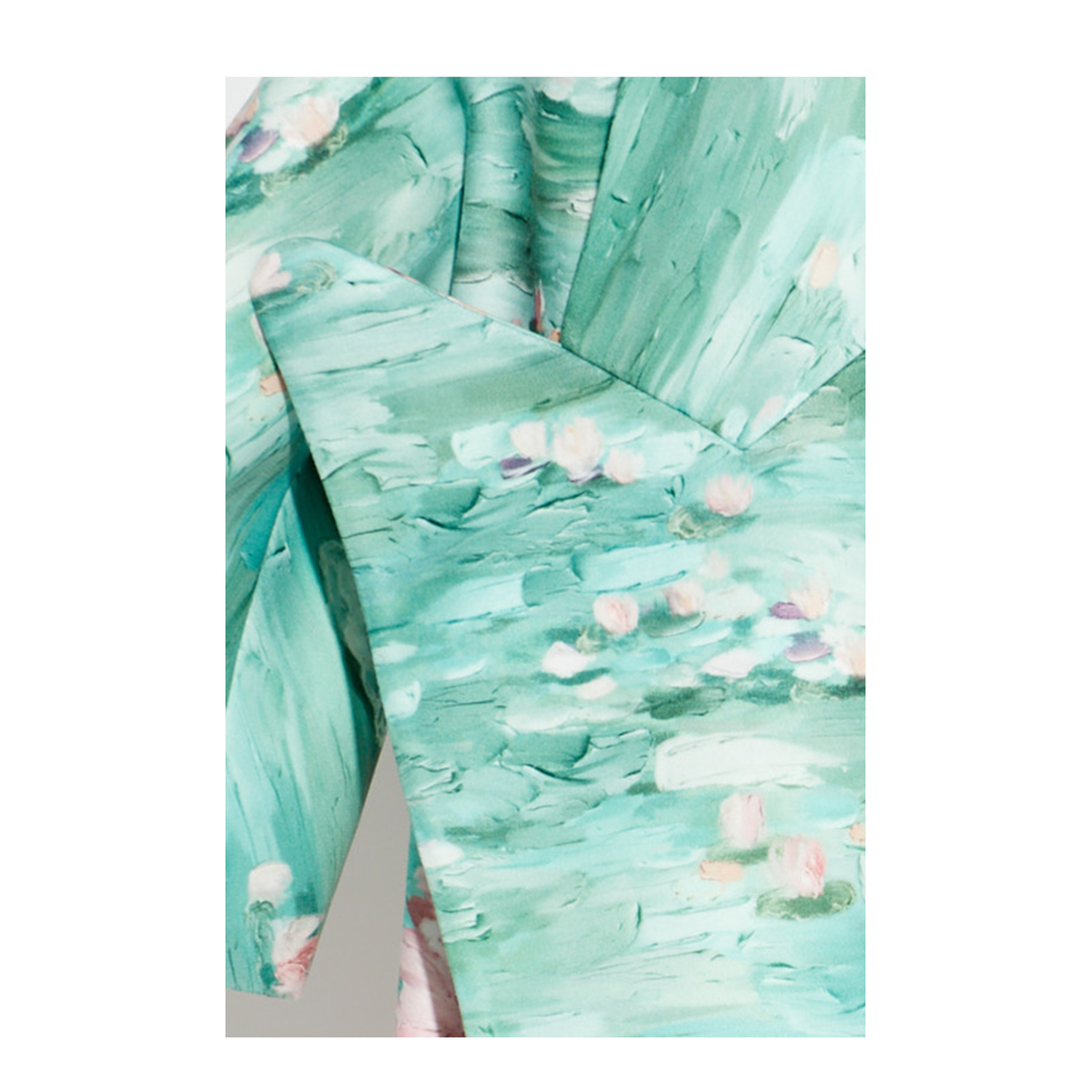 Long Coat with Floral Motif