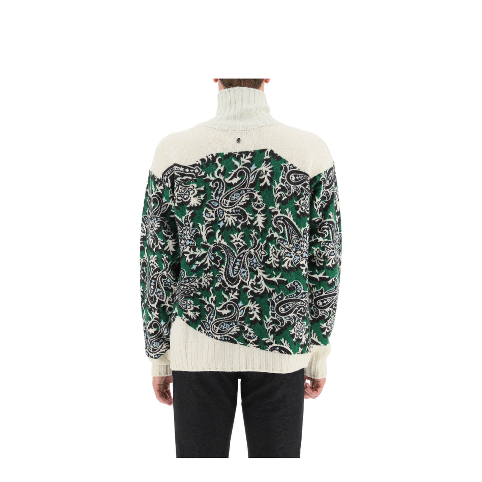 Jersey With Logo And Paisley Print